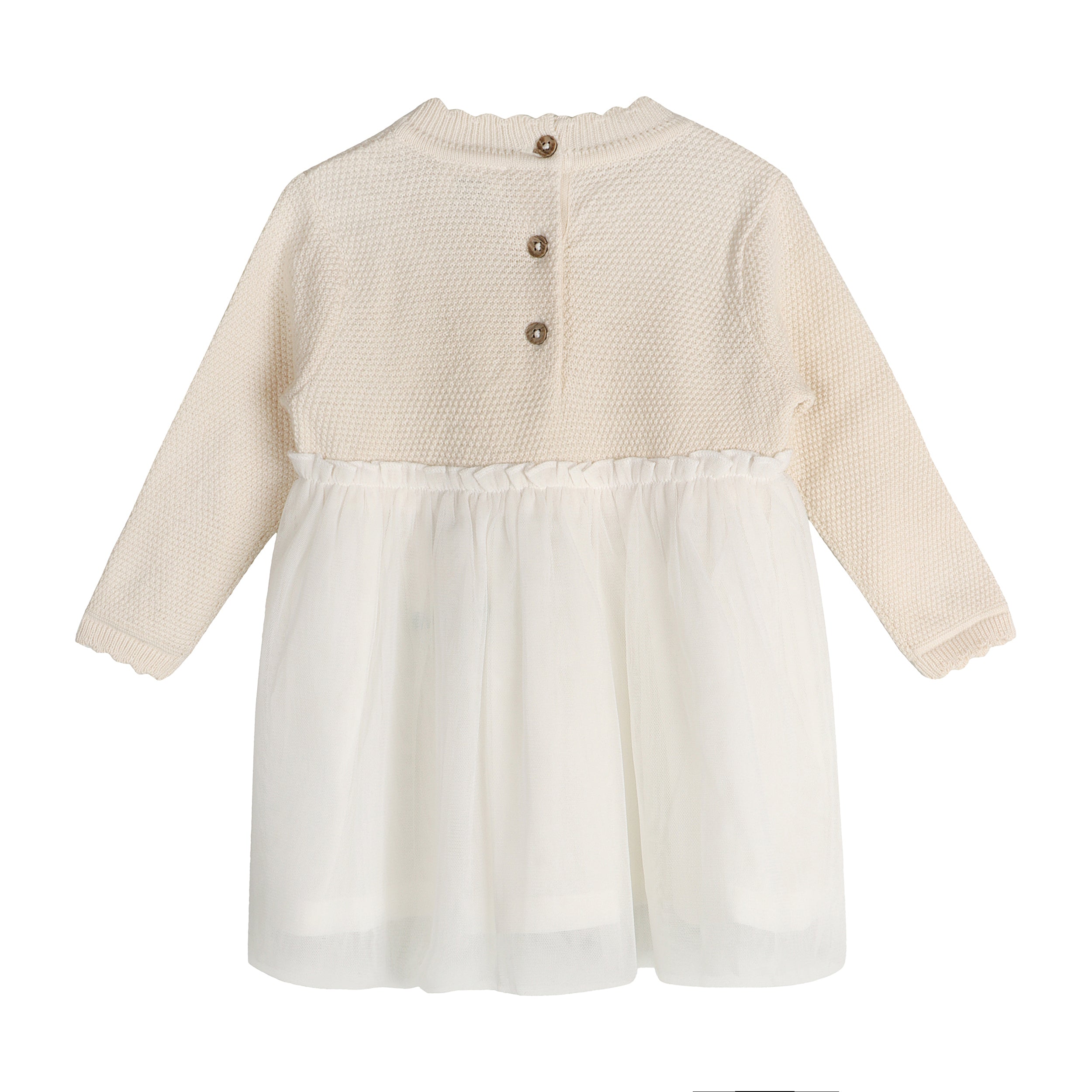 Pearl Knit Classic Sweater Top & Tutu Baby Dress (Organic Cotton)