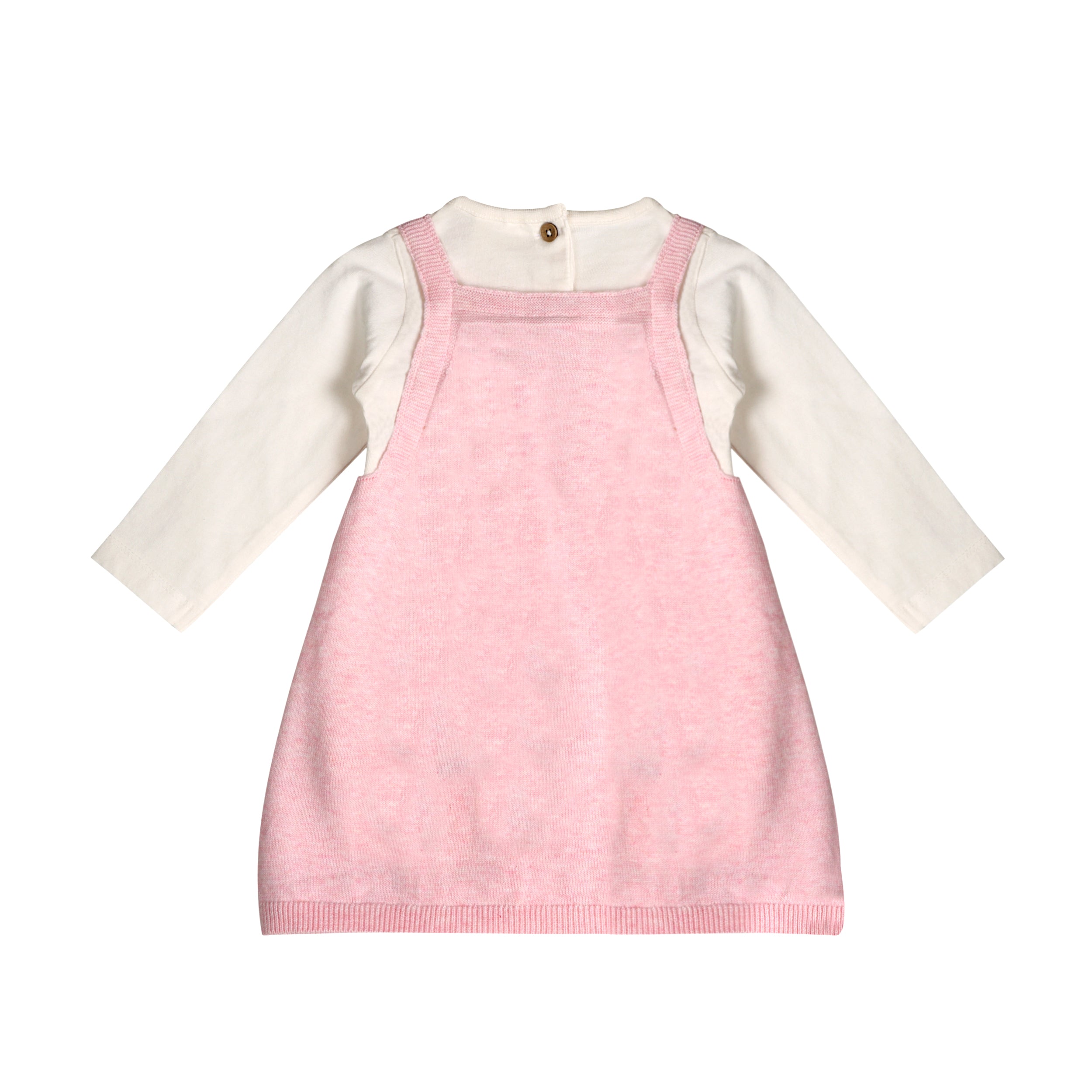 Fuzzy Hearts 3D Tunic Baby Knit Dress Set (Organic)