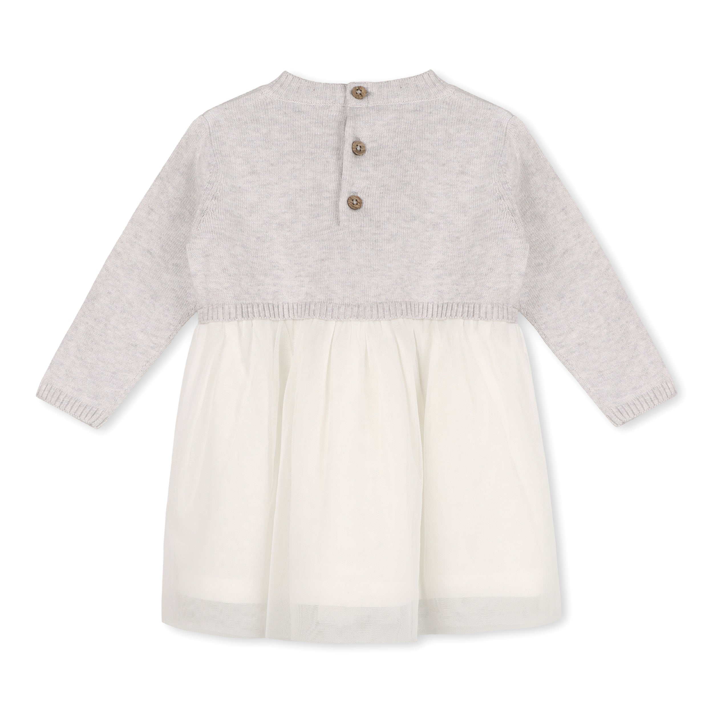 Pointelle & Cable Knit Sweater Top & Tutu Baby Dress (Organic Cotton)