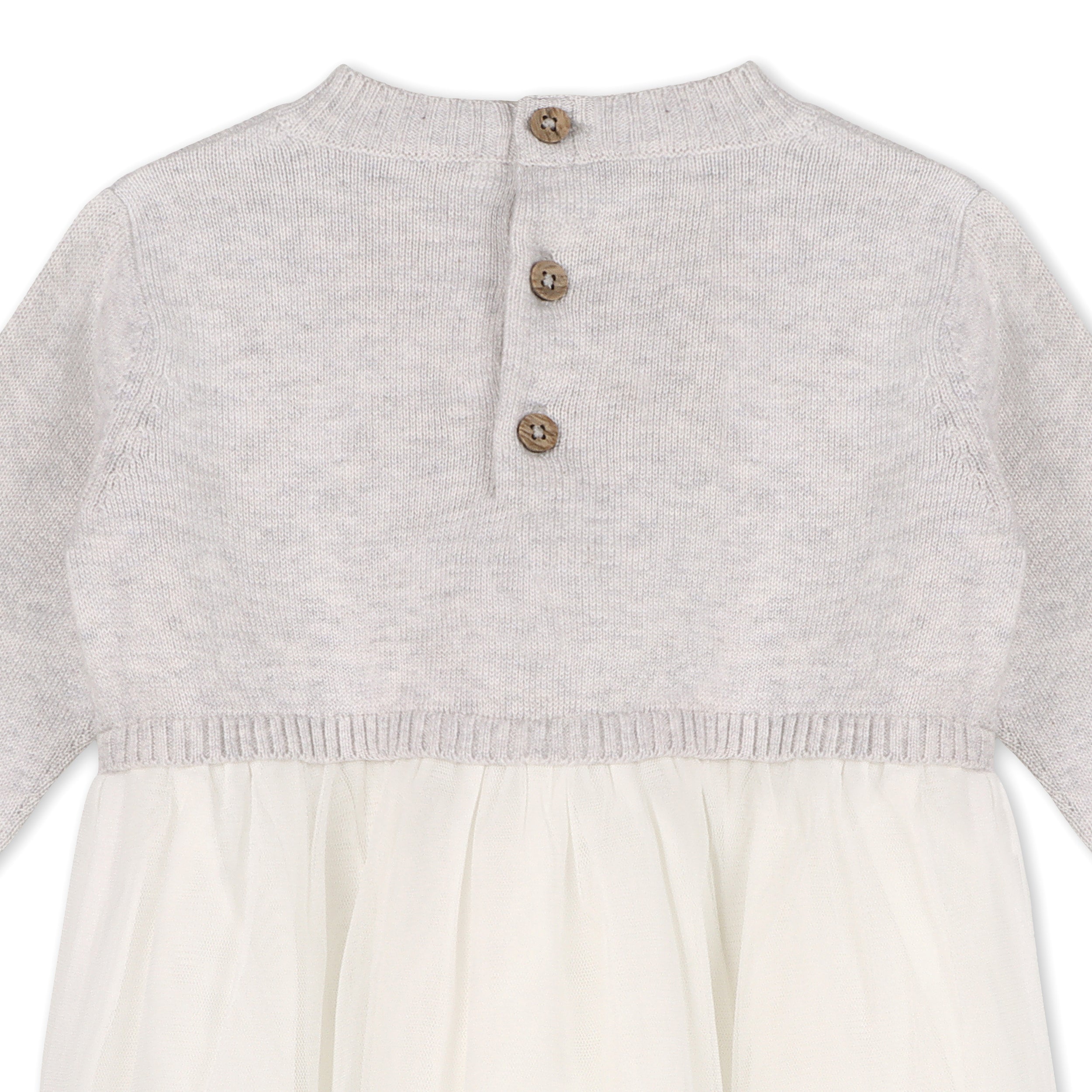 Pointelle & Cable Knit Sweater Top & Tutu Baby Dress (Organic Cotton)