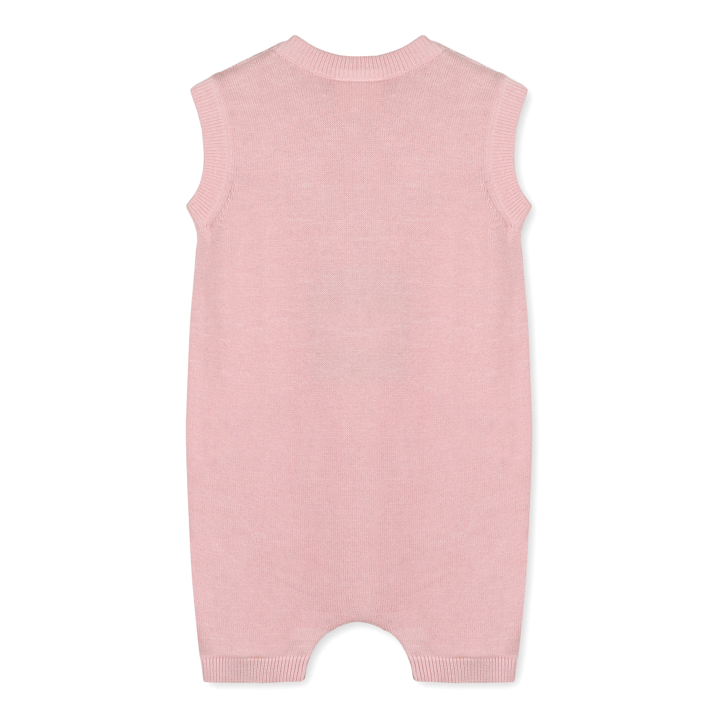 Ice Cream Embroidered Knit Sleeveless Baby Romper (Organic Cotton)