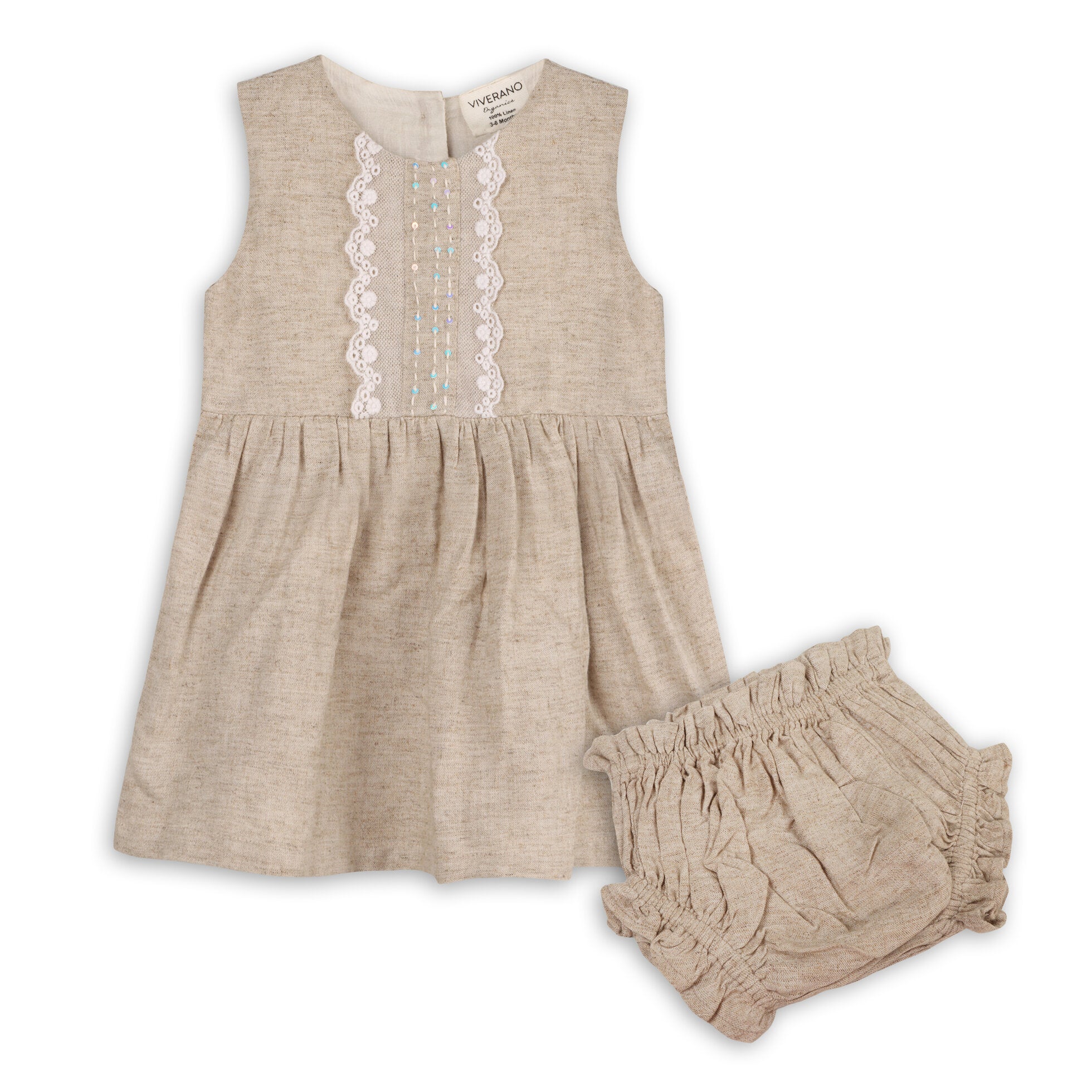 Bianca Baby Dress + Bloomer (Linen Blend)