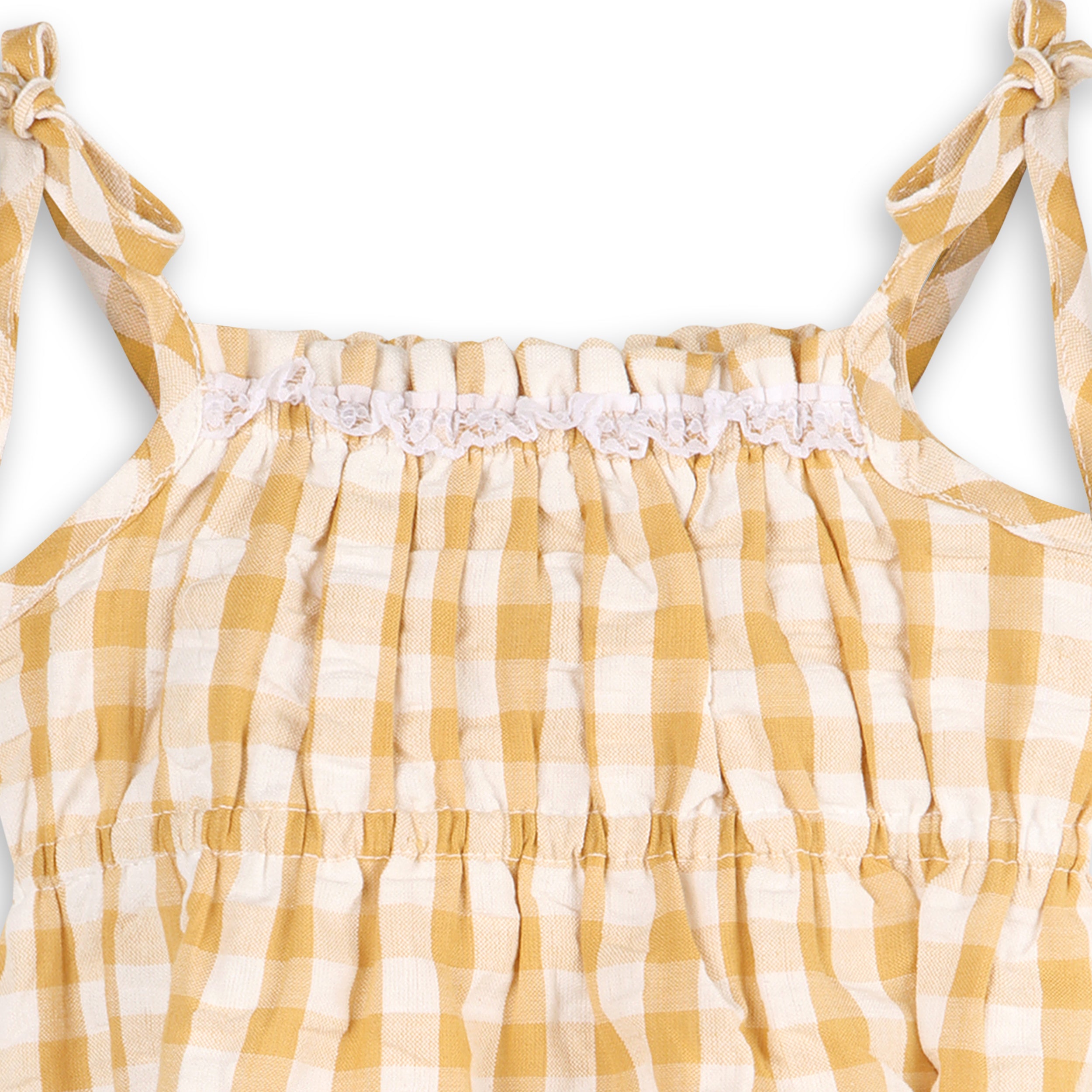 Lola Seersucker Gingham Baby Romper + Headband (Organic Cotton)