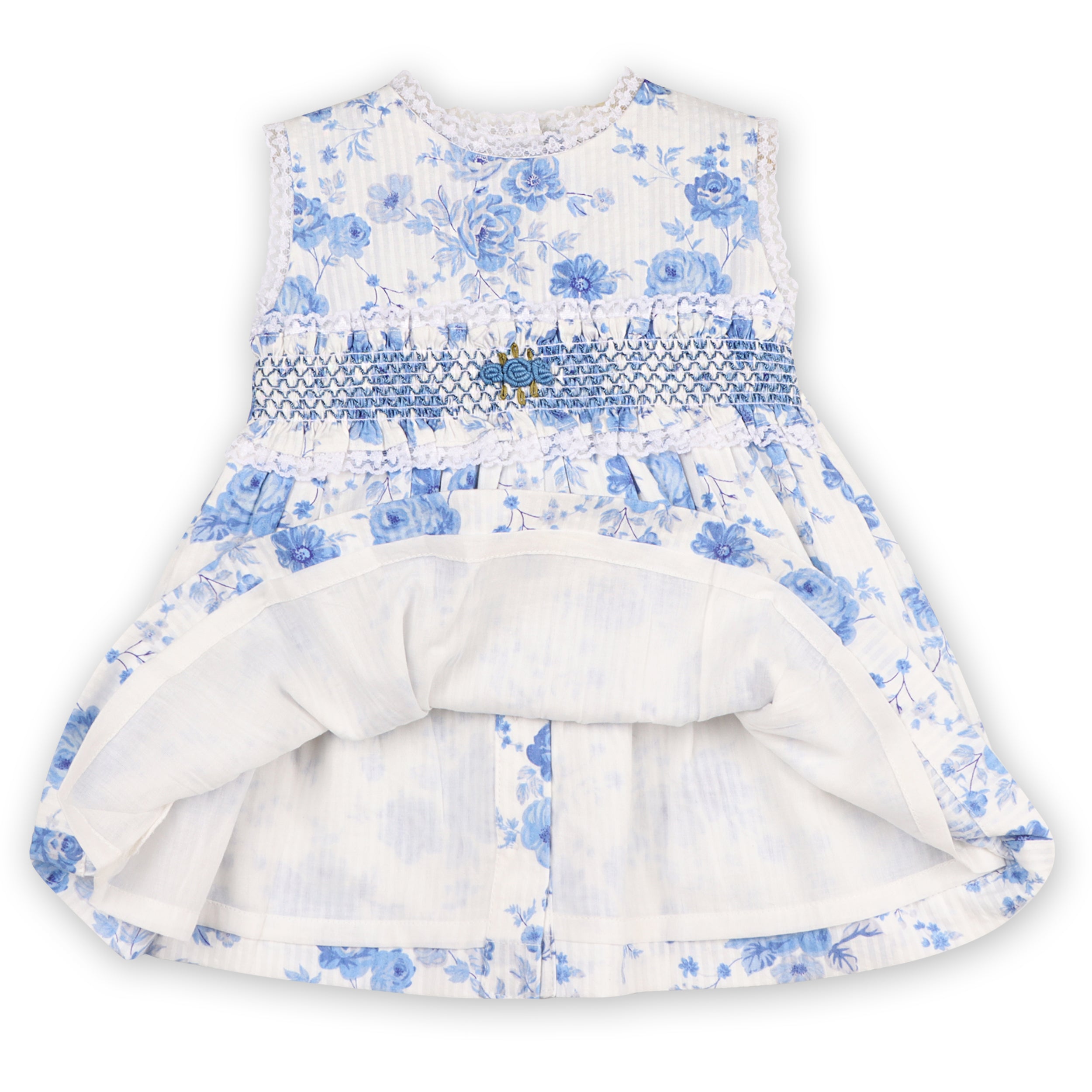 Ellison Rose Floral Smocked Baby Dress + Bloomer (Organic Cotton)