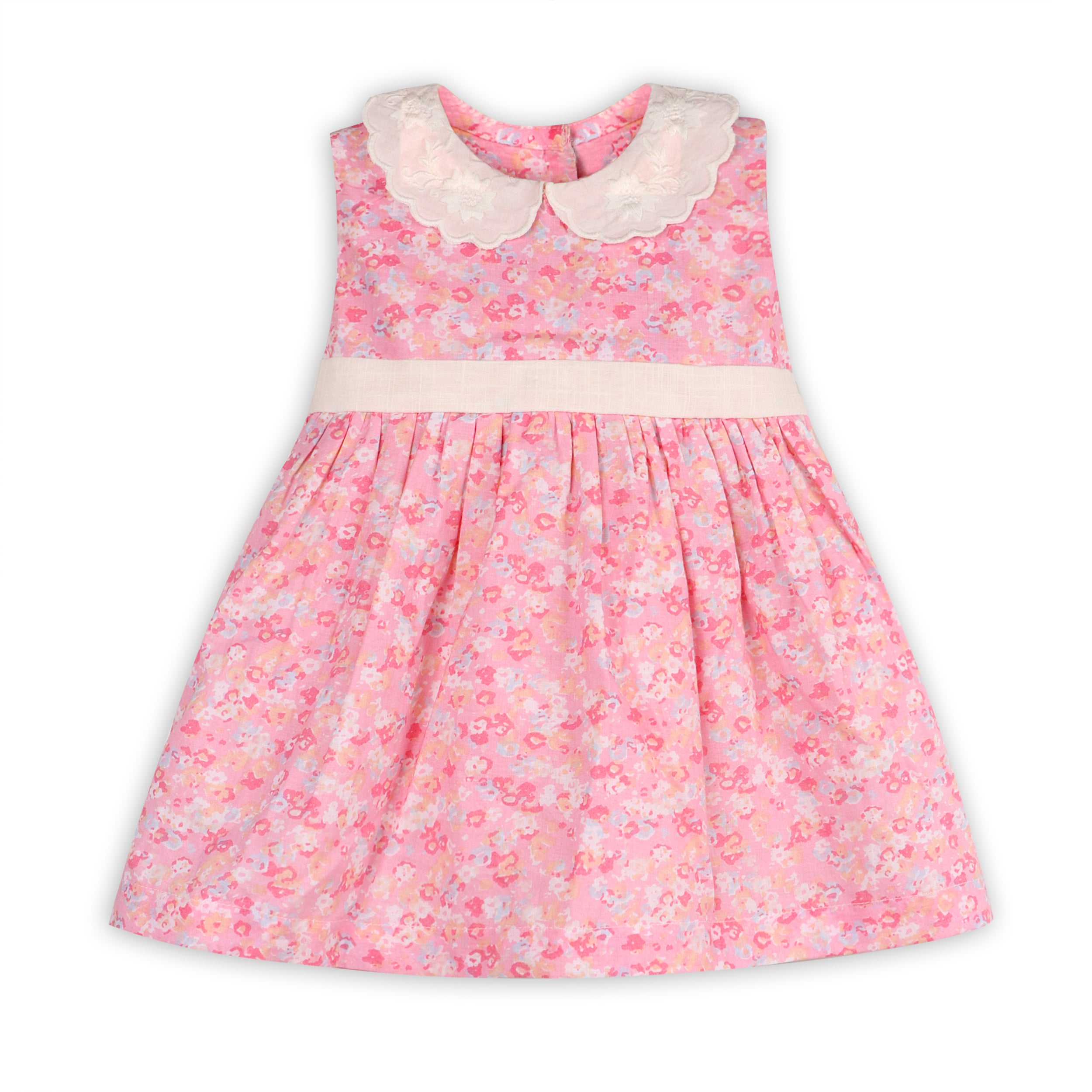 Mavis Floral Back Tie Baby Dress + Bloomer (Organic Cotton)