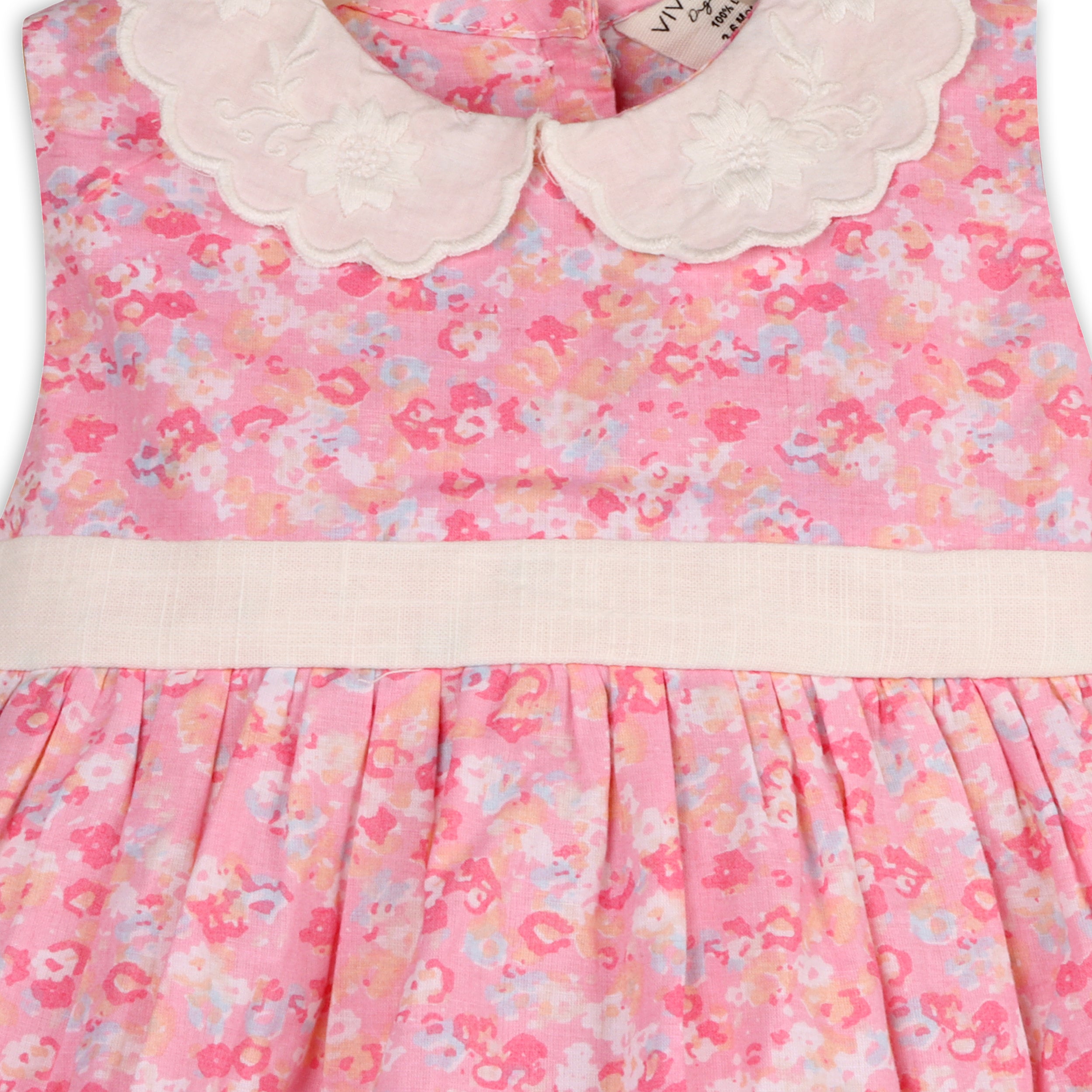 Mavis Floral Back Tie Baby Dress + Bloomer (Organic Cotton)