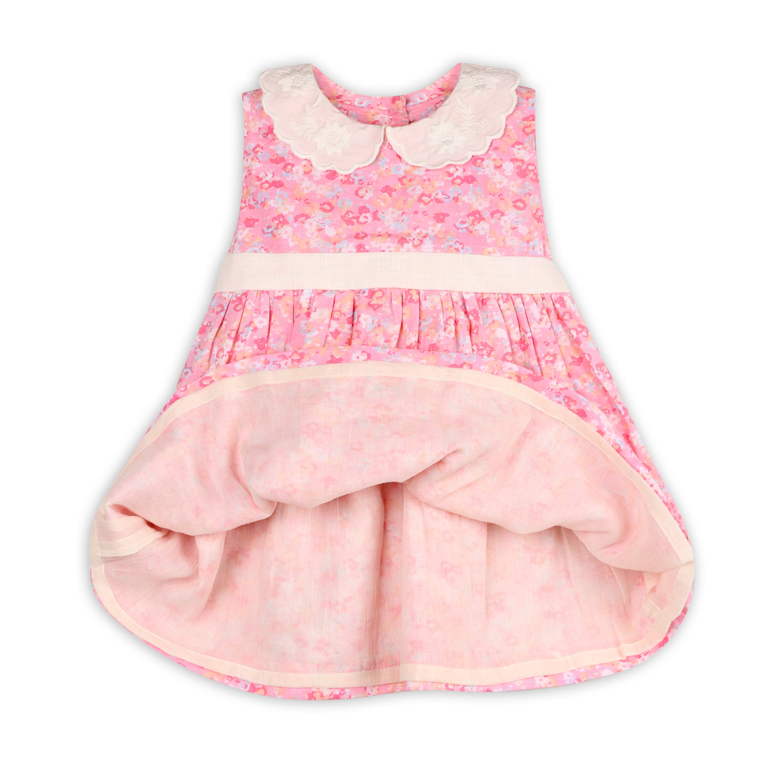 Mavis Floral Back Tie Baby Dress + Bloomer (Organic Cotton)