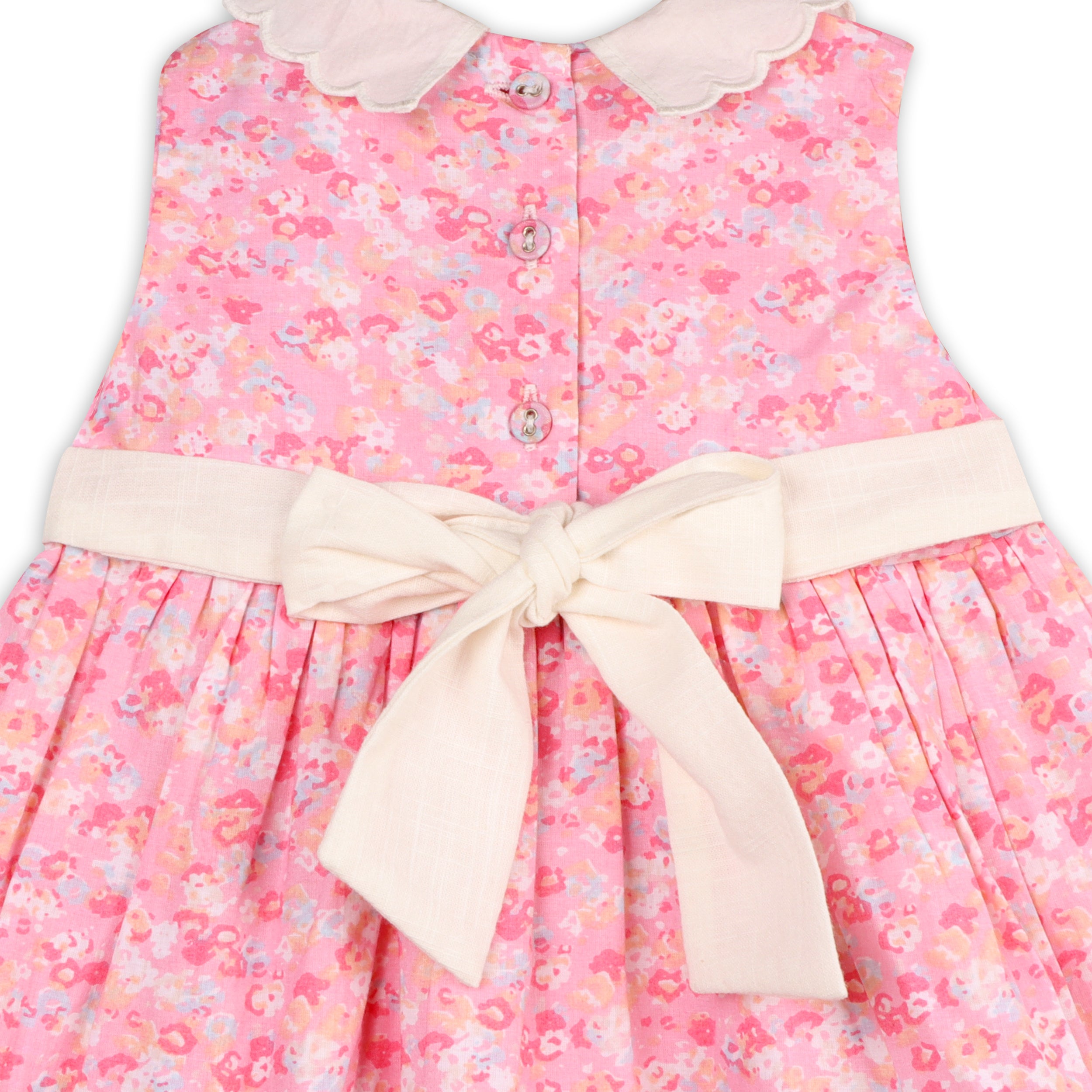 Mavis Floral Back Tie Baby Dress + Bloomer (Organic Cotton)