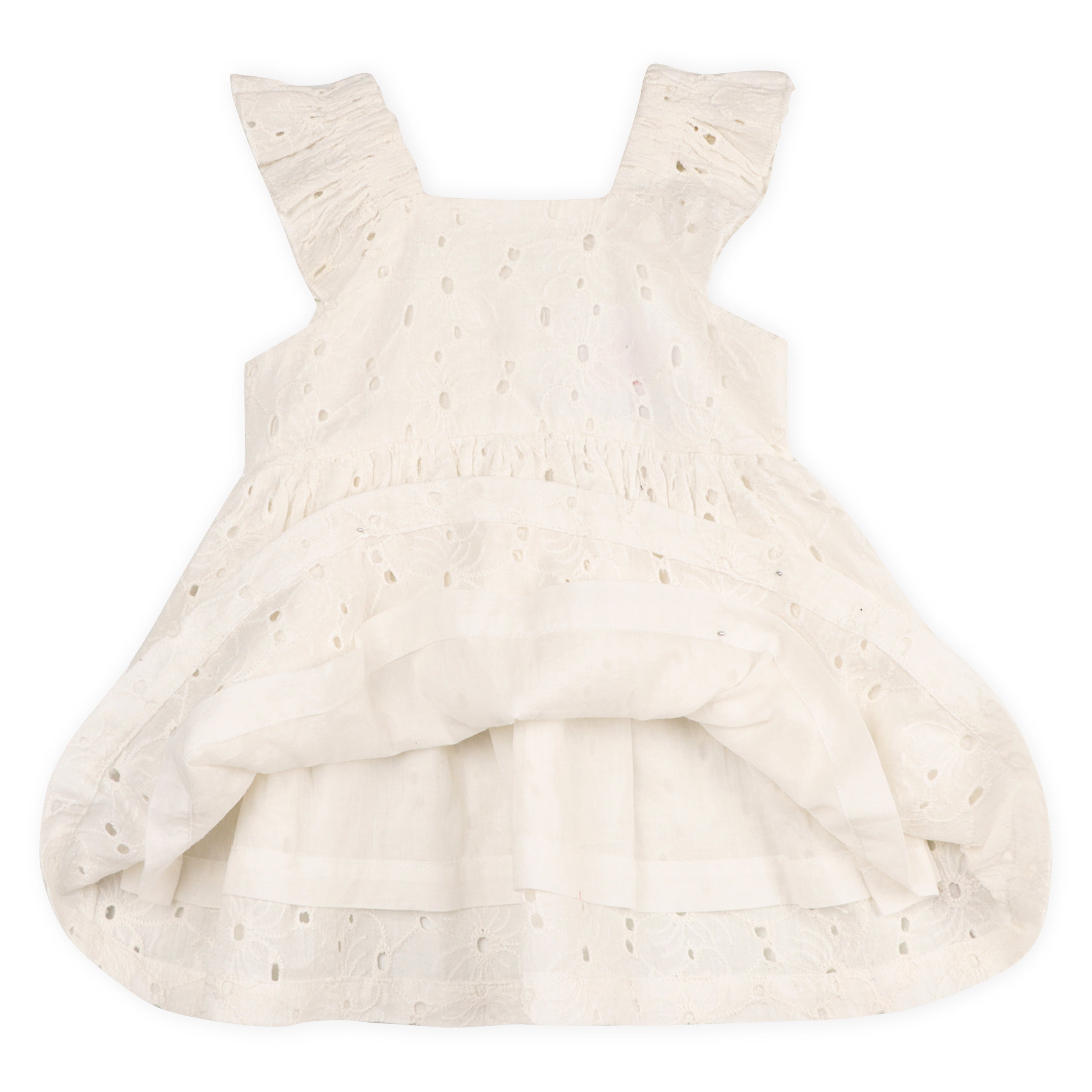 Lily Schiffli Floral Eyelet Baby Girl Dress & Bloomer Set (Organic cotton)