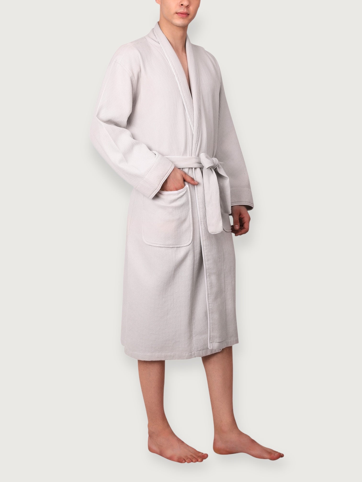 Men's Organic Waffle Weave Bathrobes by Viverano Organics