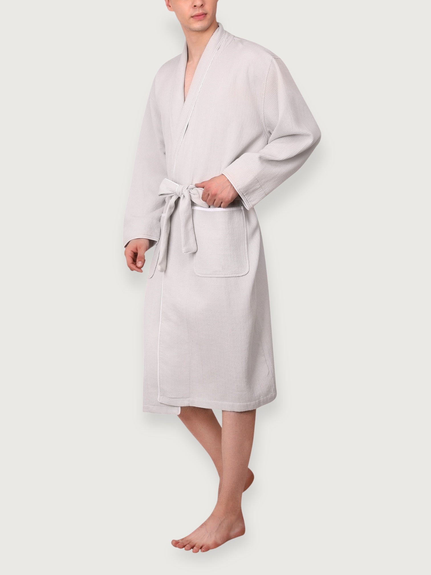 Men's Organic Waffle Weave Bathrobes by Viverano Organics