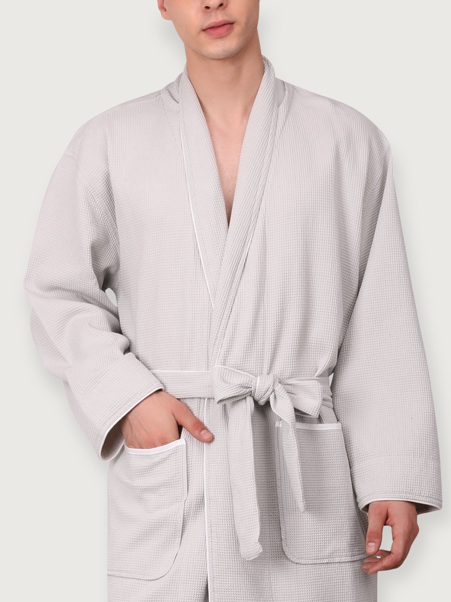 Men's Organic Waffle Weave Bathrobes by Viverano Organics