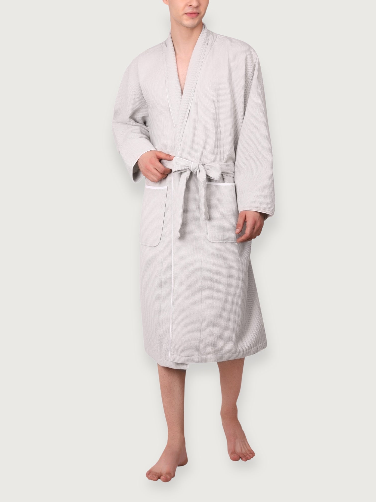 Men's Organic Waffle Weave Bathrobes by Viverano Organics