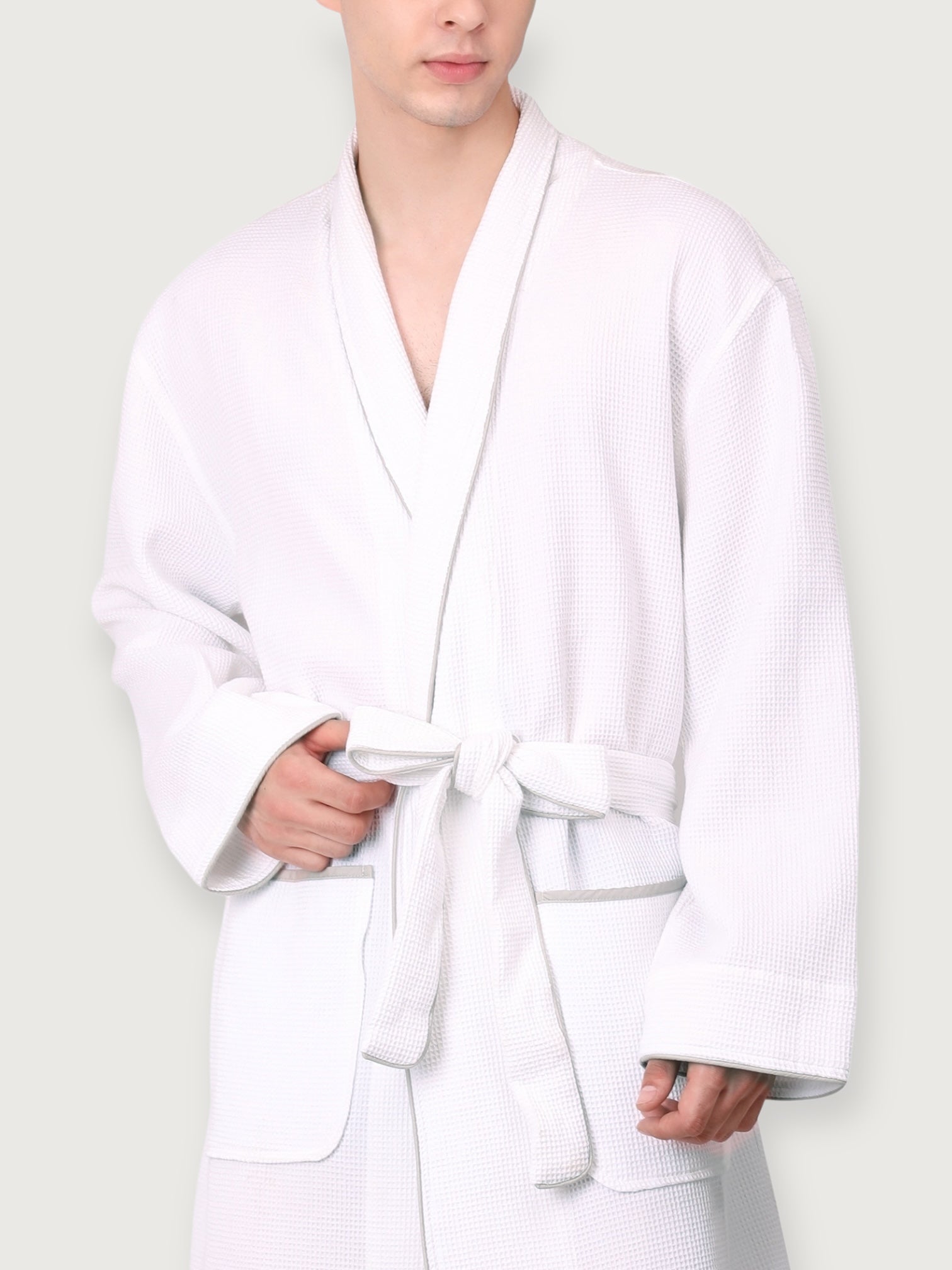 Men's Organic Waffle Weave Bathrobes by Viverano Organics