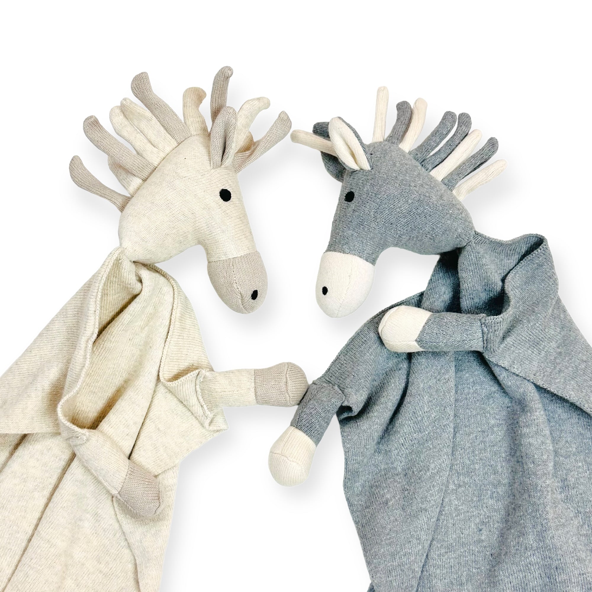 Horse - Organic Baby Lovey Security Blanket Cuddle Cloth  - 2 Colors