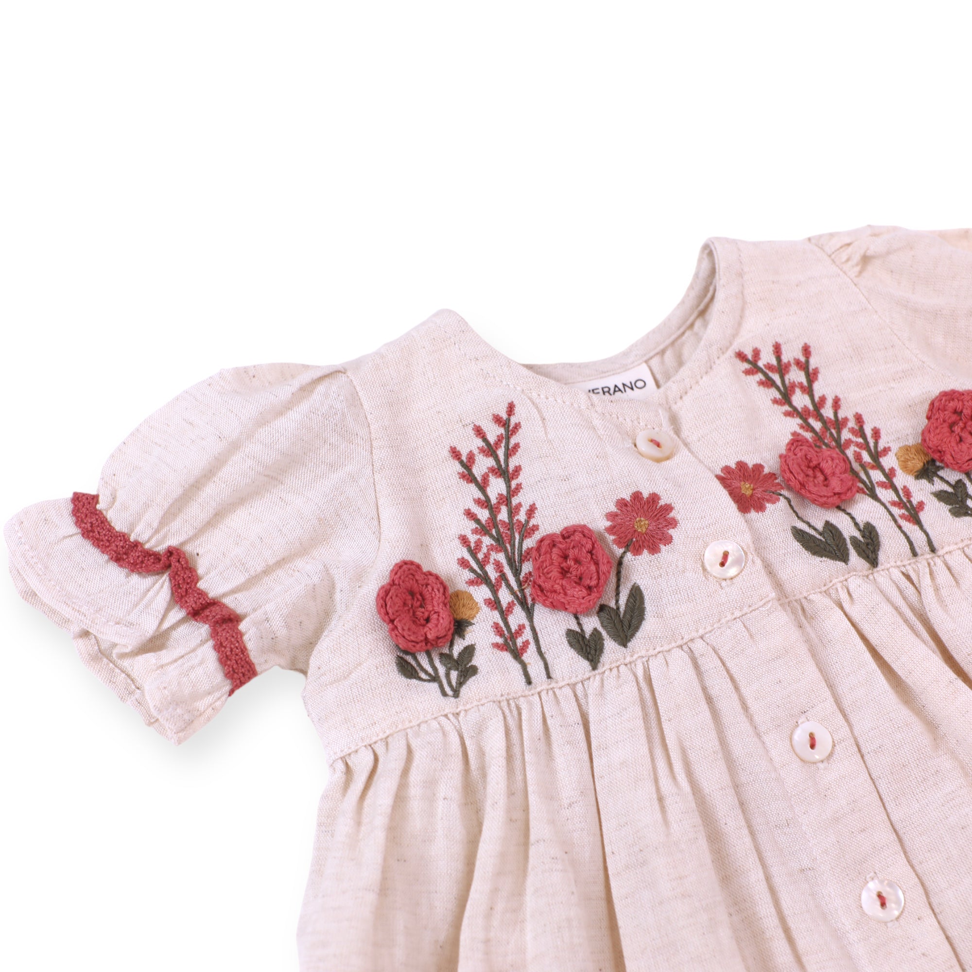 English store Style Embroidery Infant Formal Floral Dress