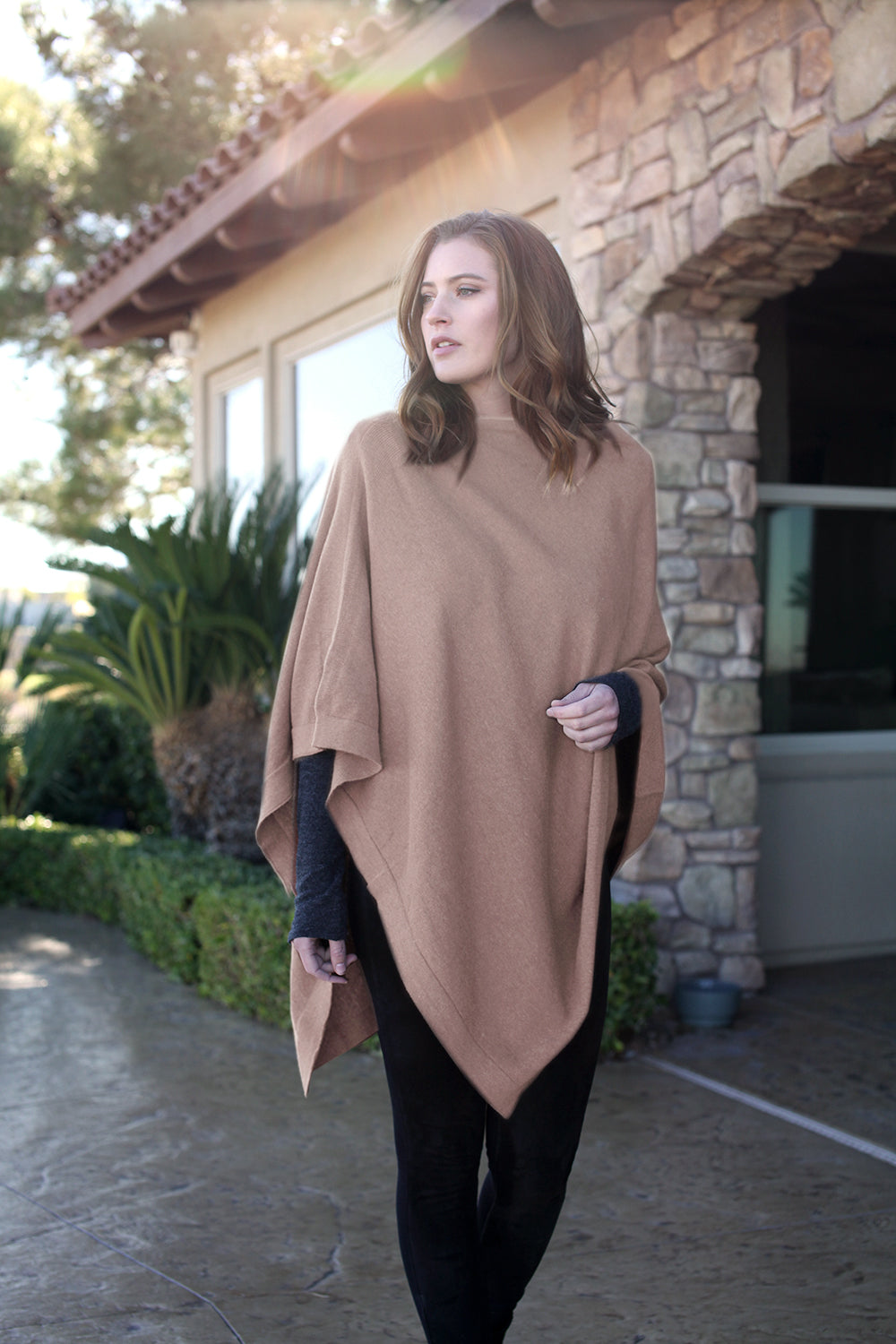 Poncho de punto para mujer Viverano Loving Thread - Algodón orgánico