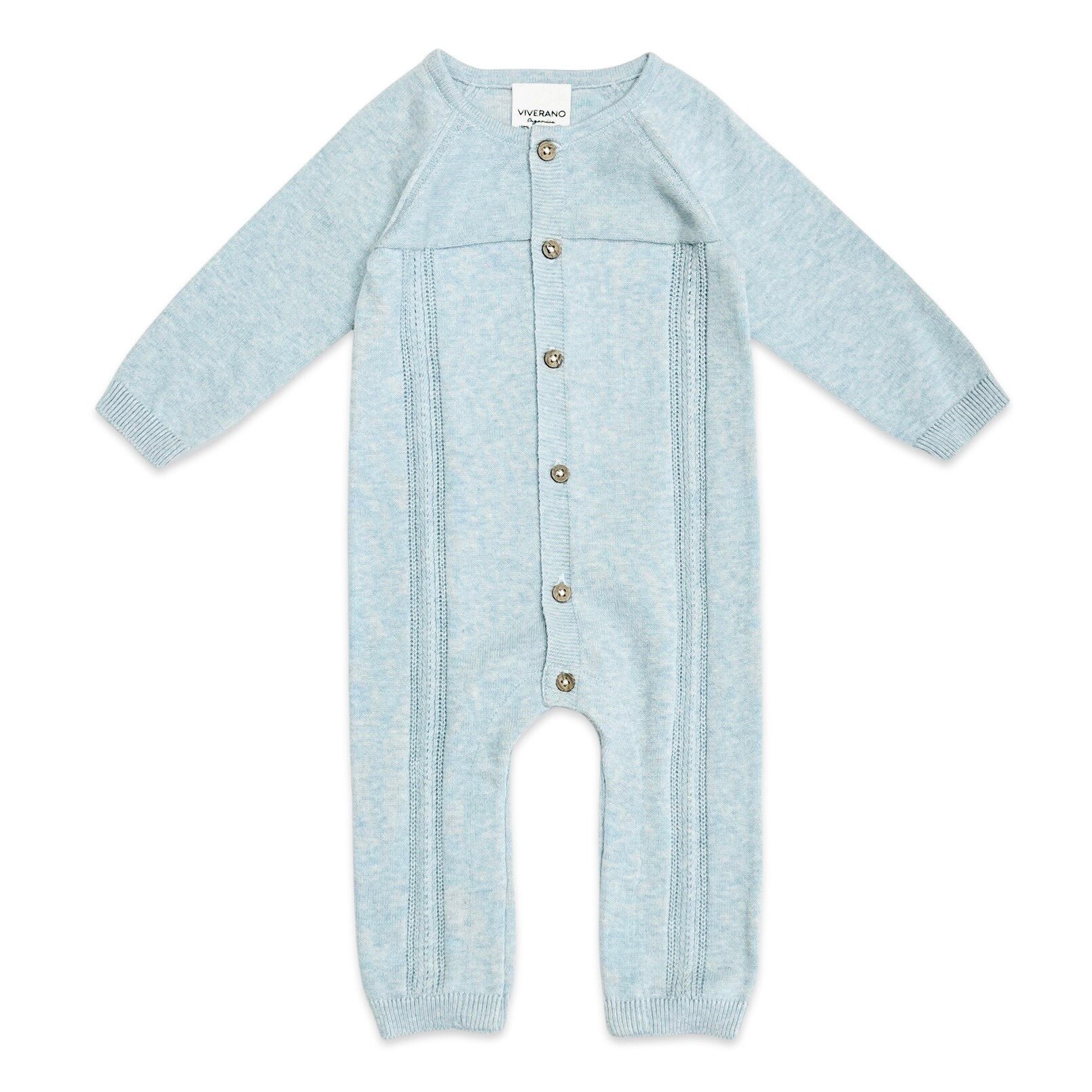 Pointelle Cable Knit Baby Jumpsuit (Organic Cotton) - 3 Colors