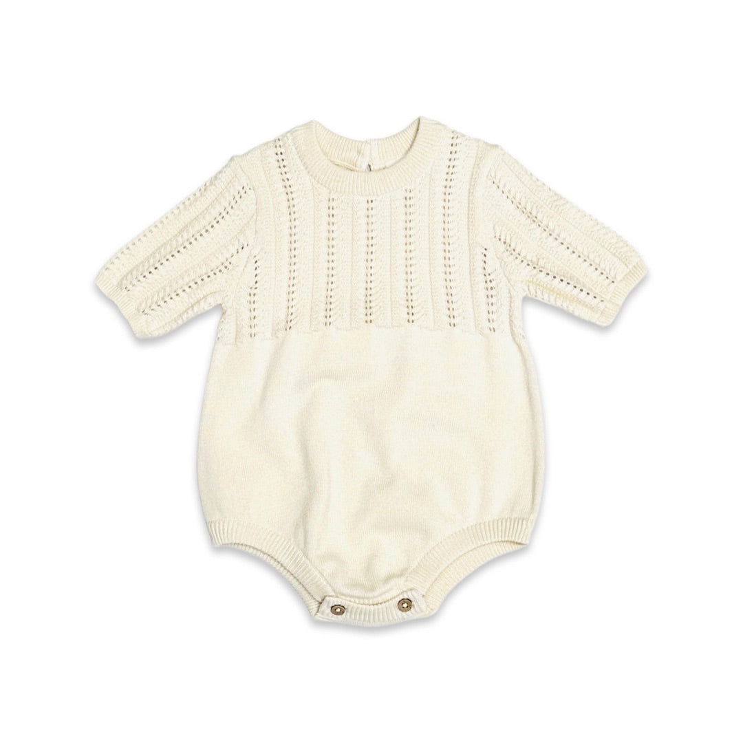 Pointelle Knit Baby Bodysuit Romper (Organic Cotton)