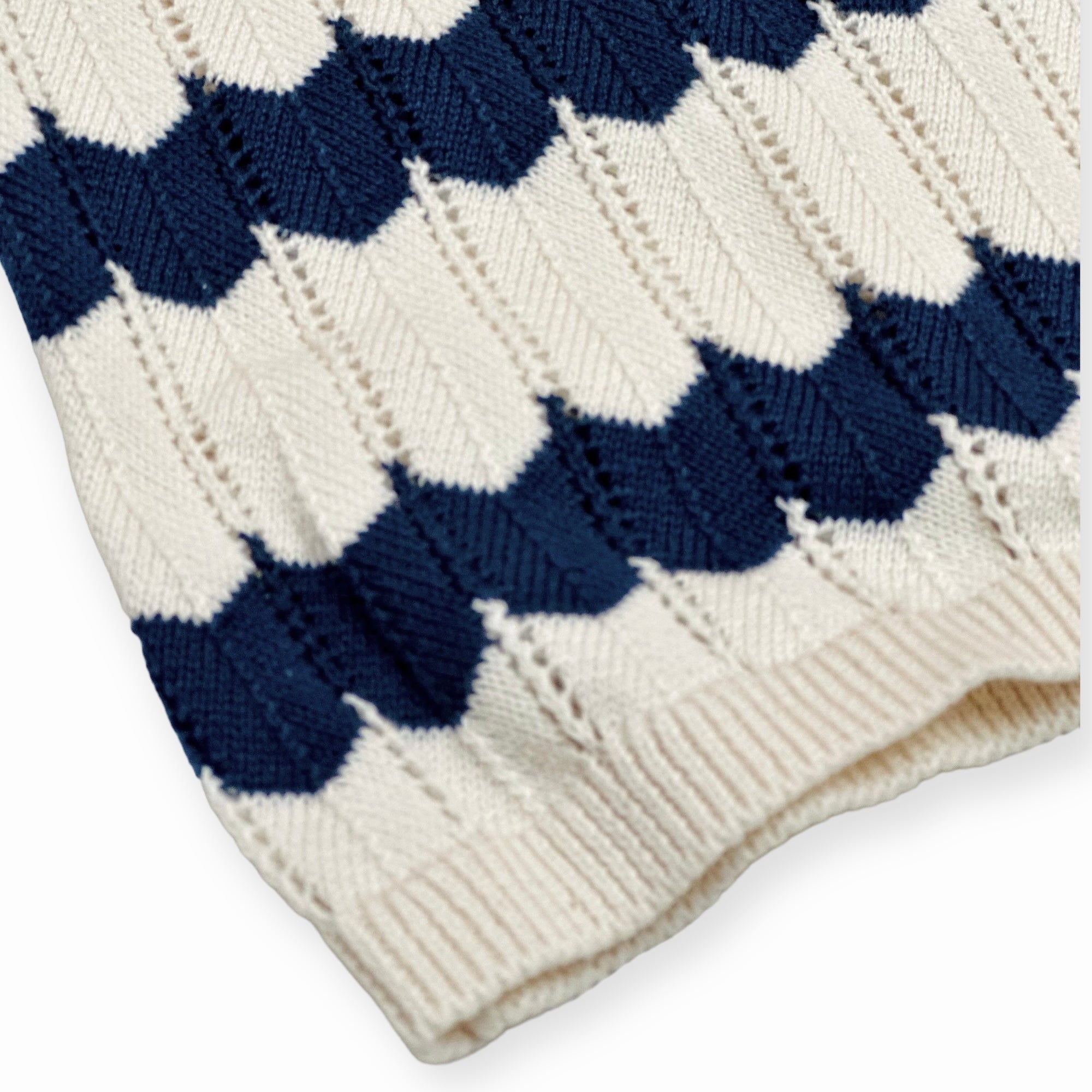 Ruffle Collar & Stripe Fancy Knit Baby Sweater Tunic Dress (Organic Cotton)