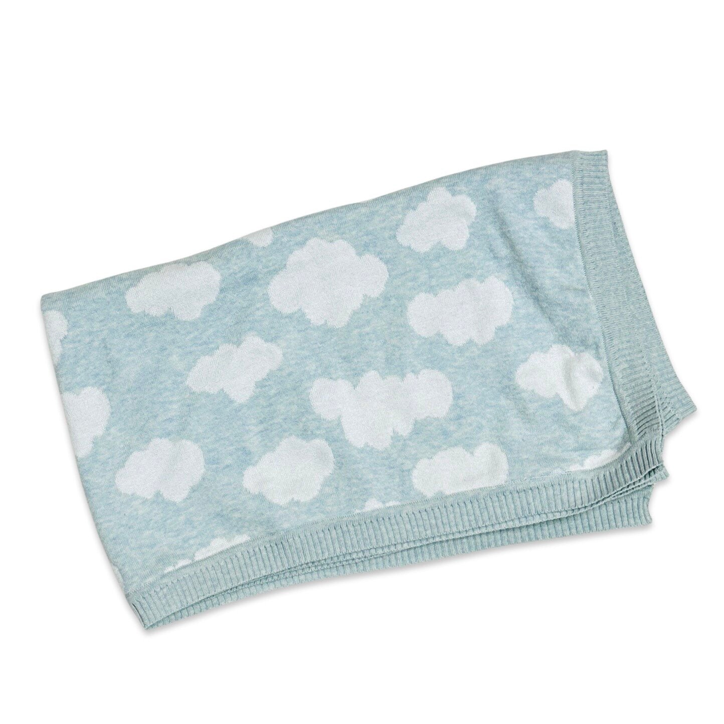 Cloud-Organic Cotton Jacquard Sweater Knit Baby Blanket