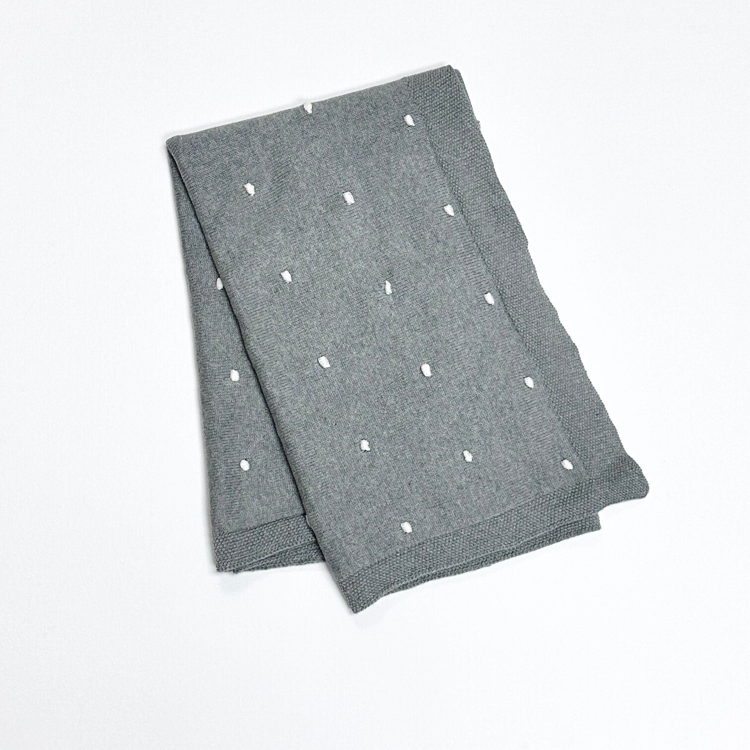 Bobbles - Organic Cotton Jacquard Knit Baby Blanket