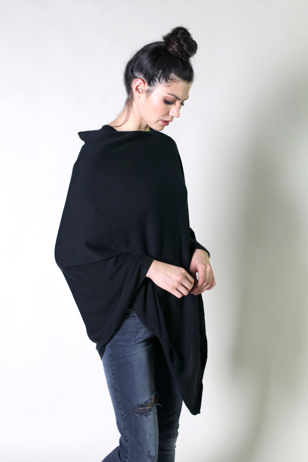 Poncho de punto para mujer Viverano Loving Thread - Algodón orgánico