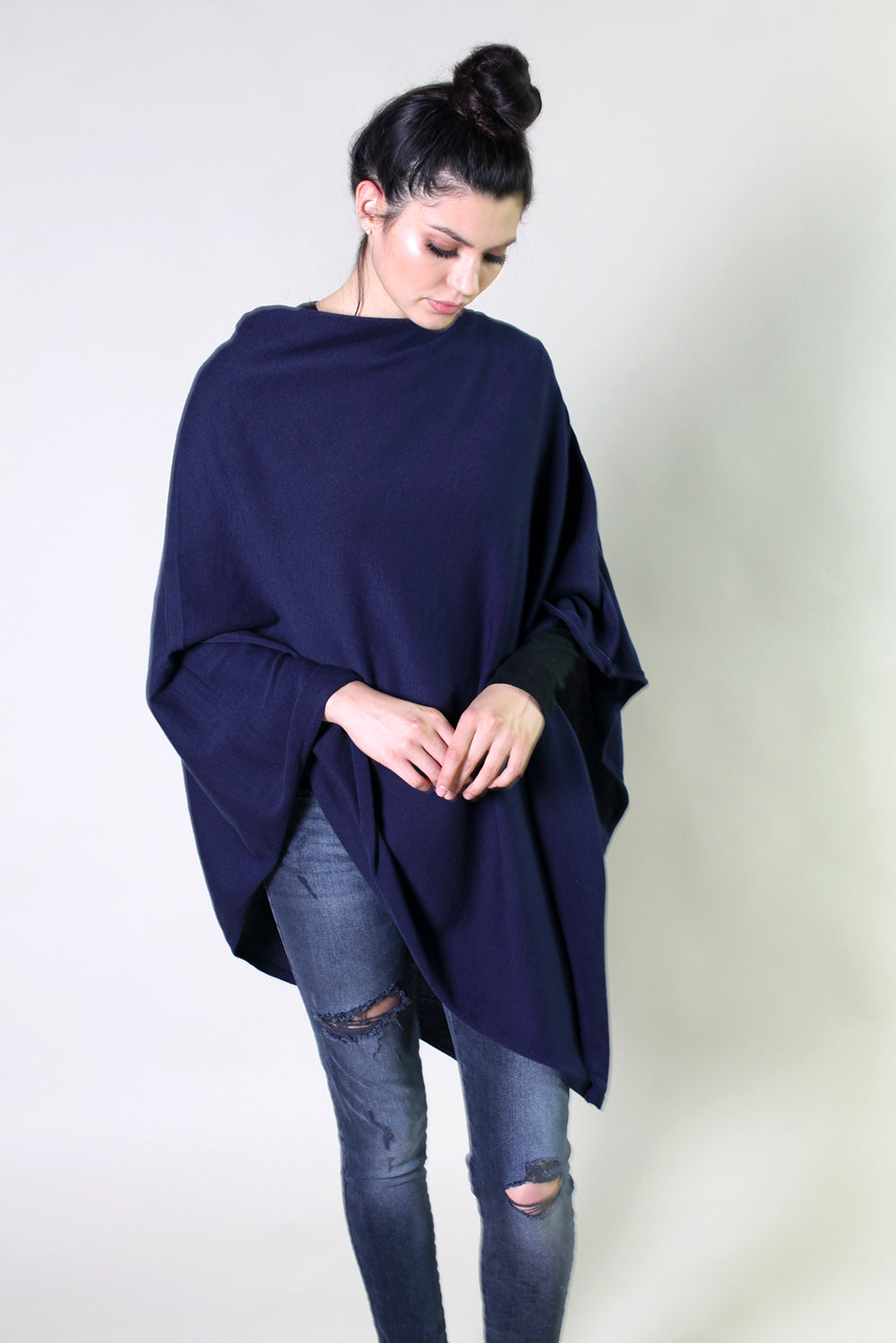 Poncho de punto para mujer Viverano Loving Thread - Algodón orgánico