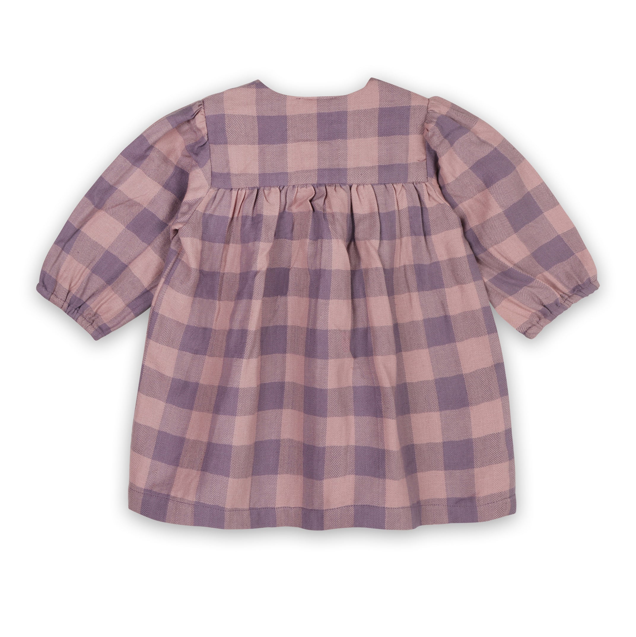 Lace Gingham Baby Dress & Bloomer Set (Organic)