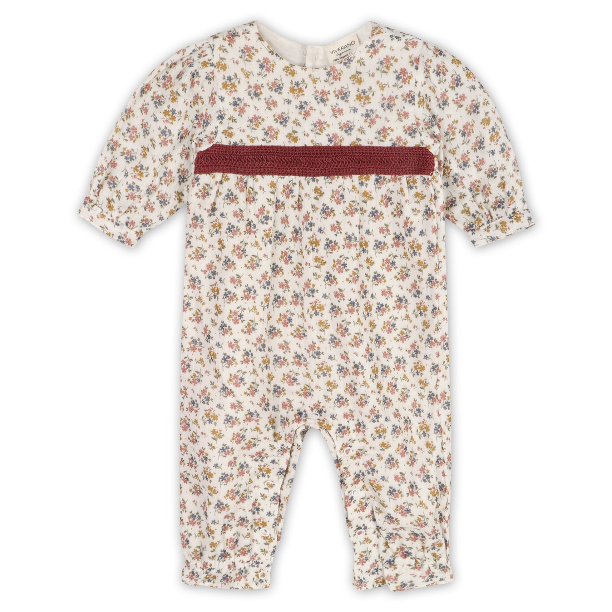 Floral Bunch Muslin Baby Jumpsuit (Organic)