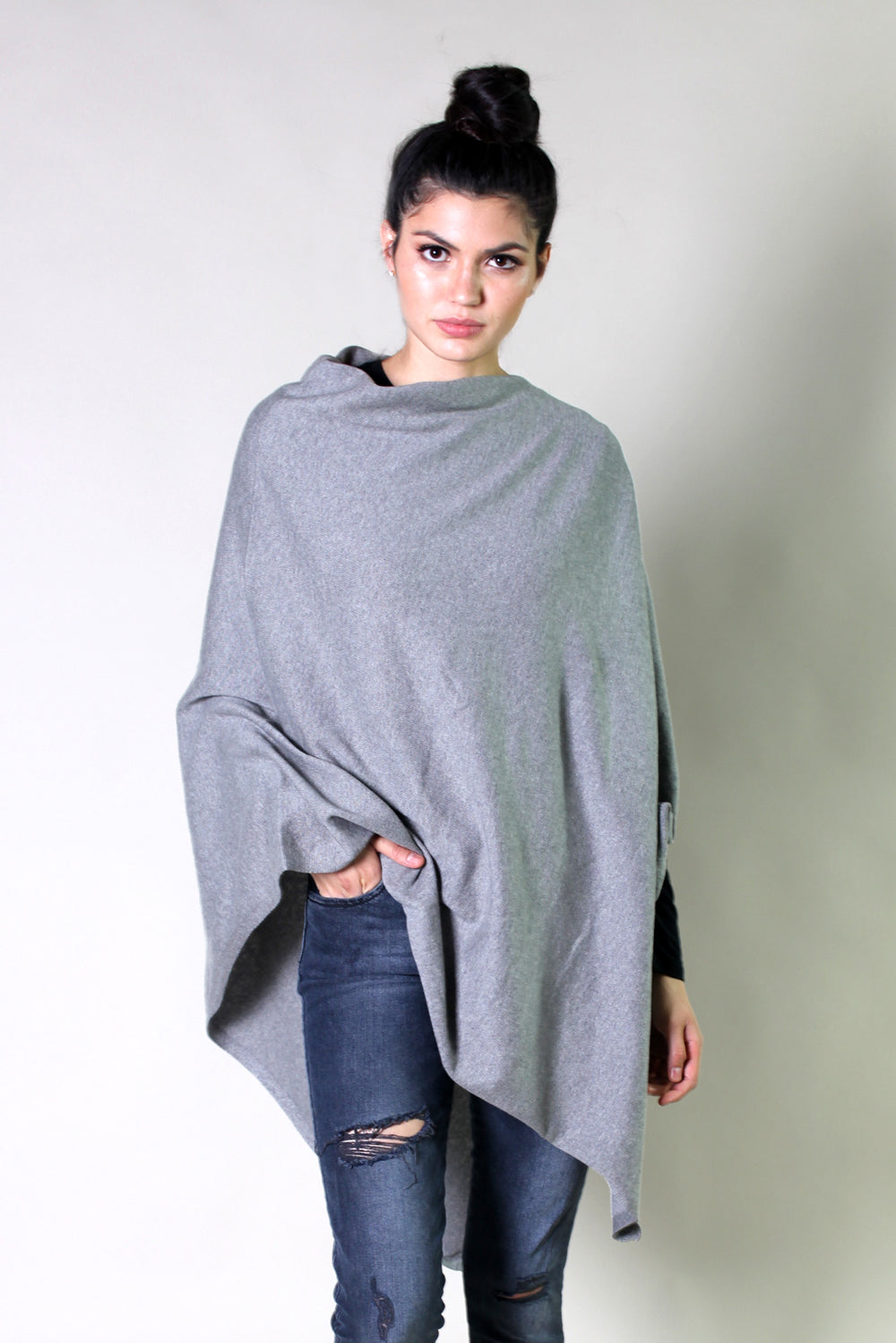 Poncho de punto para mujer Viverano Loving Thread - Algodón orgánico