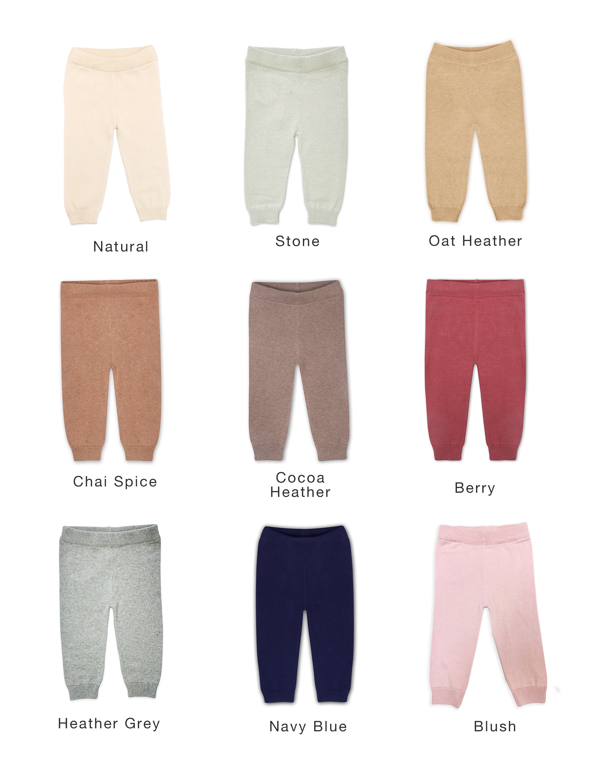 Pocket Sweater Knit Baby Legging Pants (Organic Cotton) FW24 - 9 Colors