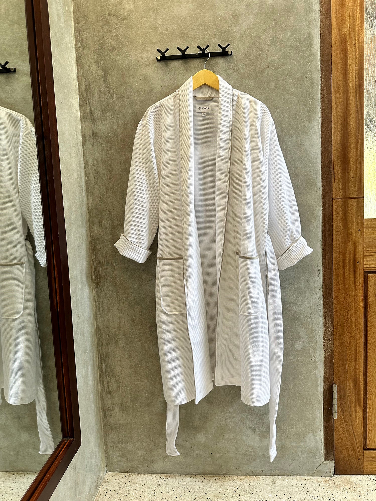 Men's Organic Waffle Weave Bathrobes by Viverano Organics