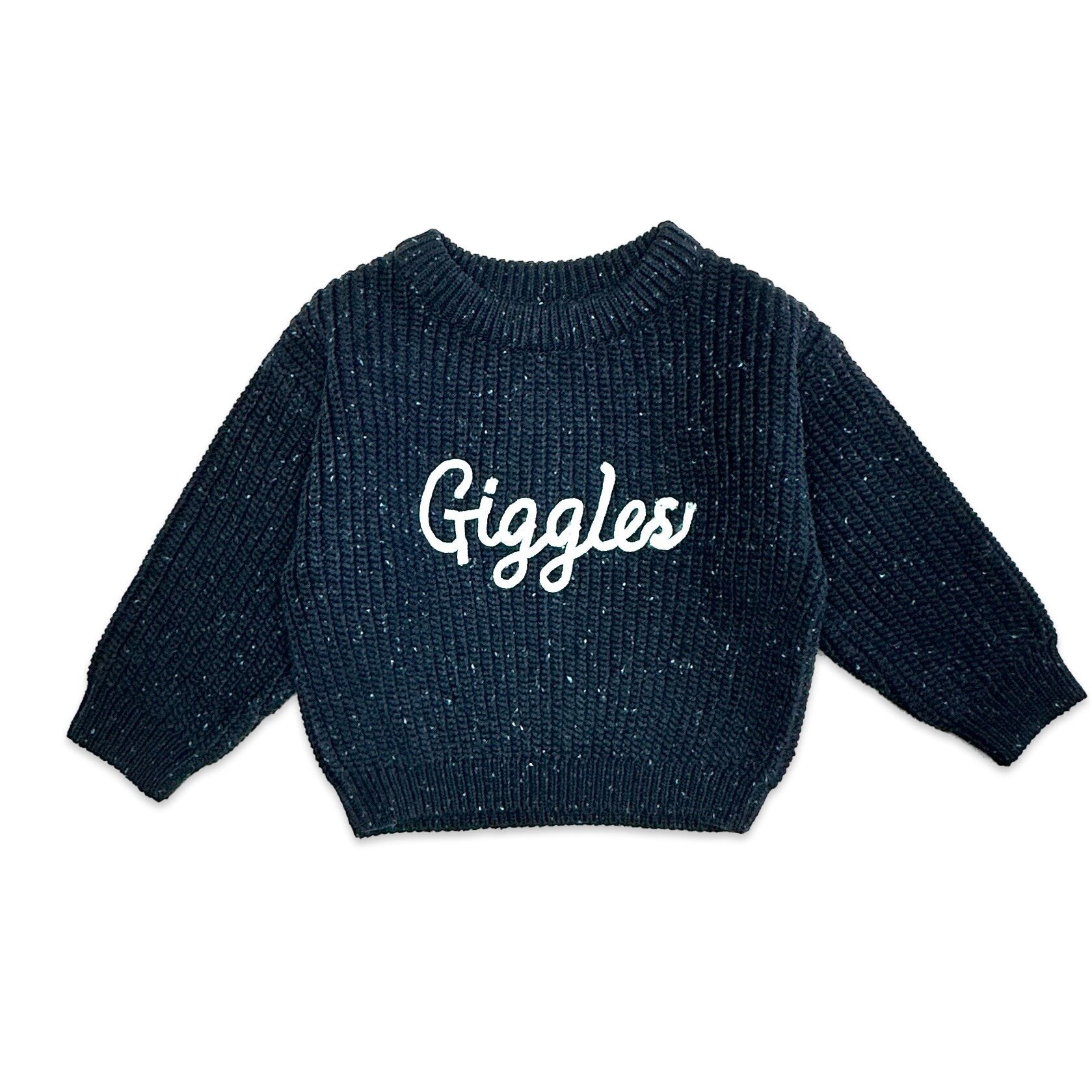 Giggles Chunky Knit Slouchy Baby Pullover Sweater (Organic Cotton)