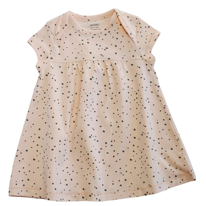 Viverano Florence Dot Organic Cotton Dress Top -Short Sleeve