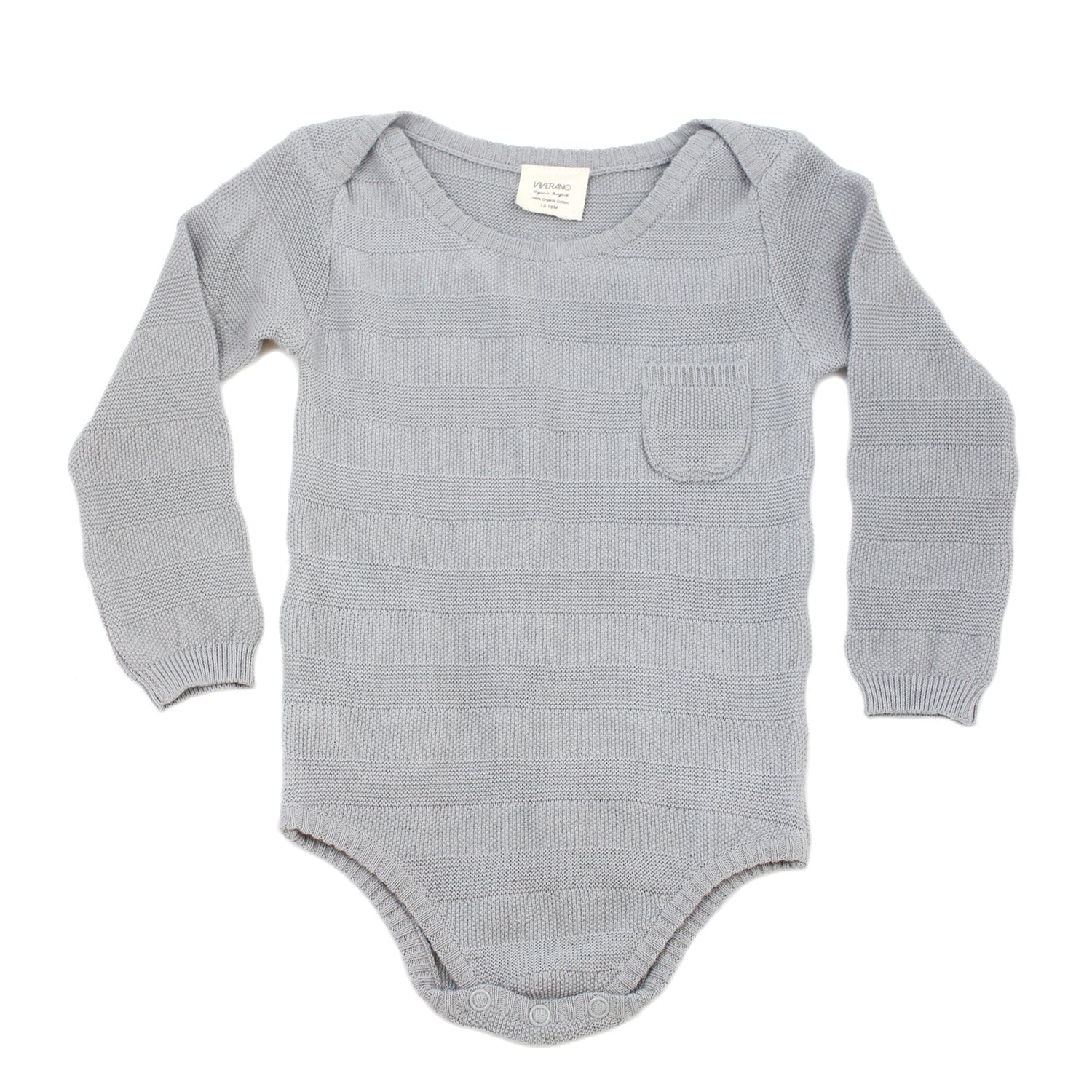 Viverano Milan Organic Cotton Full Sleeve Romper Bodysuit for Babies