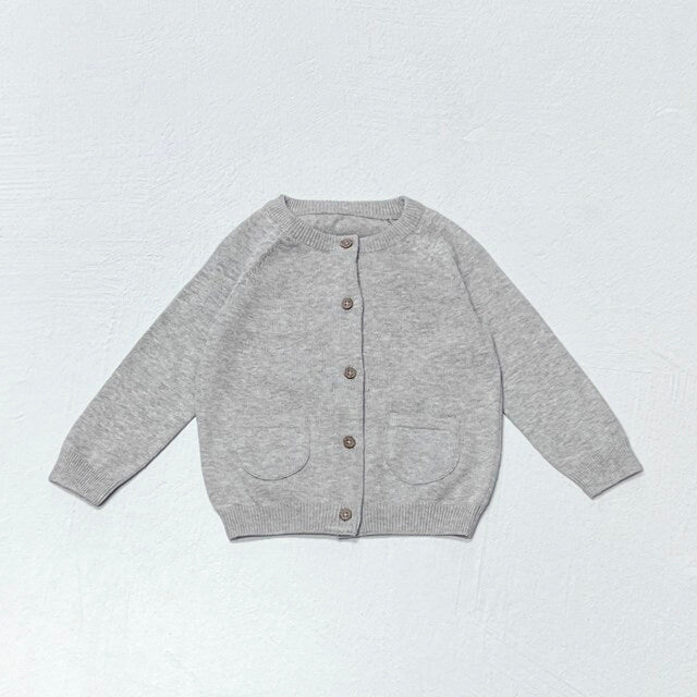 Viverano Organic Cotton Knit Button Cardigan Sweater for Babies