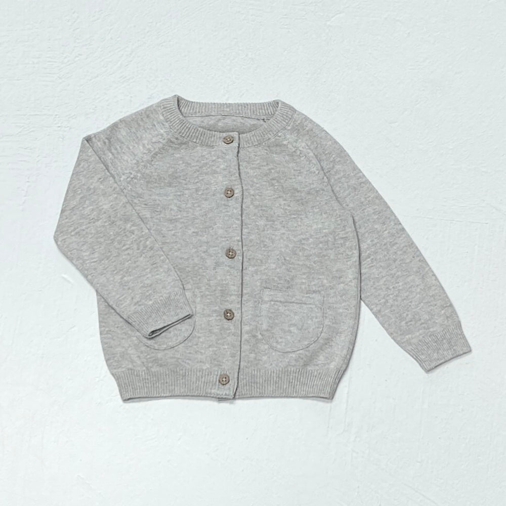 Viverano Organic Cotton Knit Button Cardigan Sweater for Babies