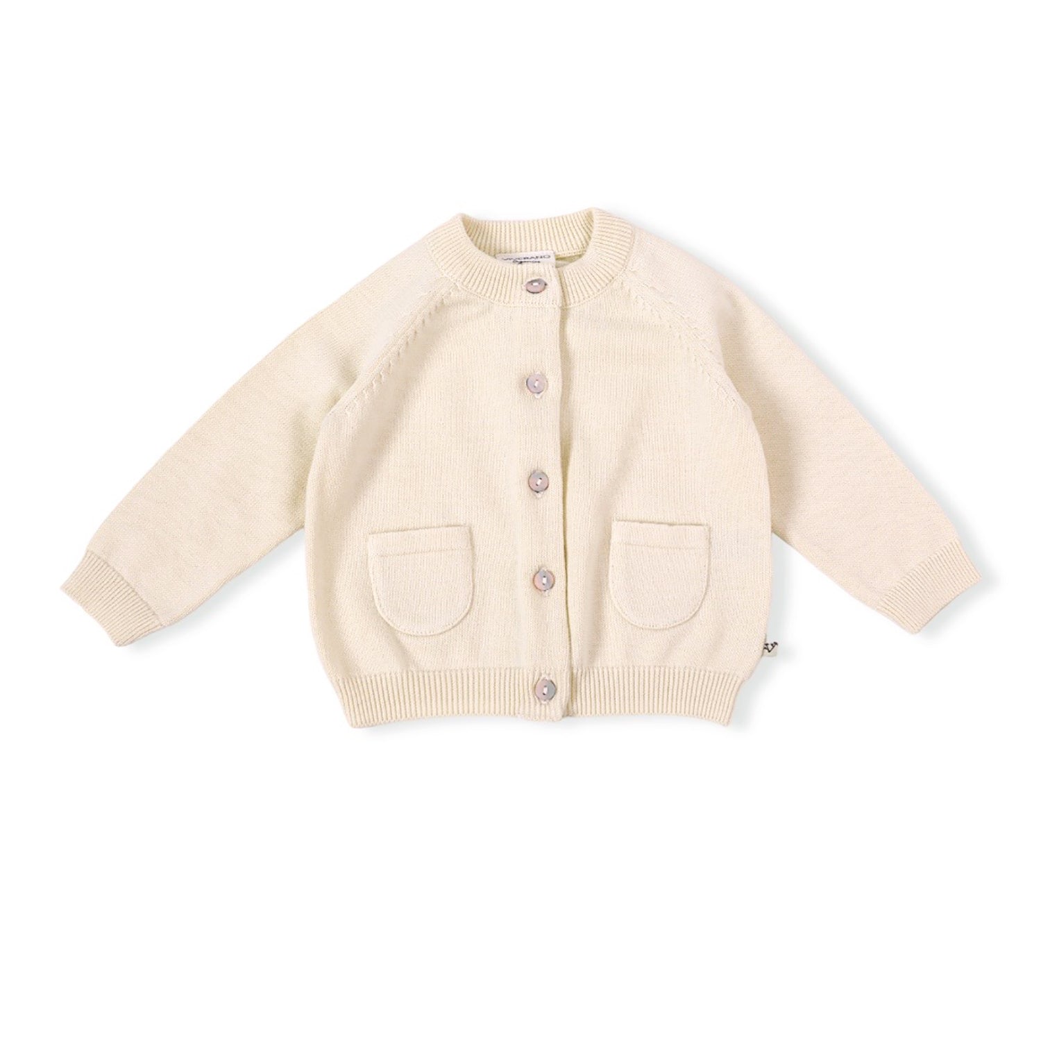 Viverano Organic Cotton Knit Button Cardigan Sweater for Babies