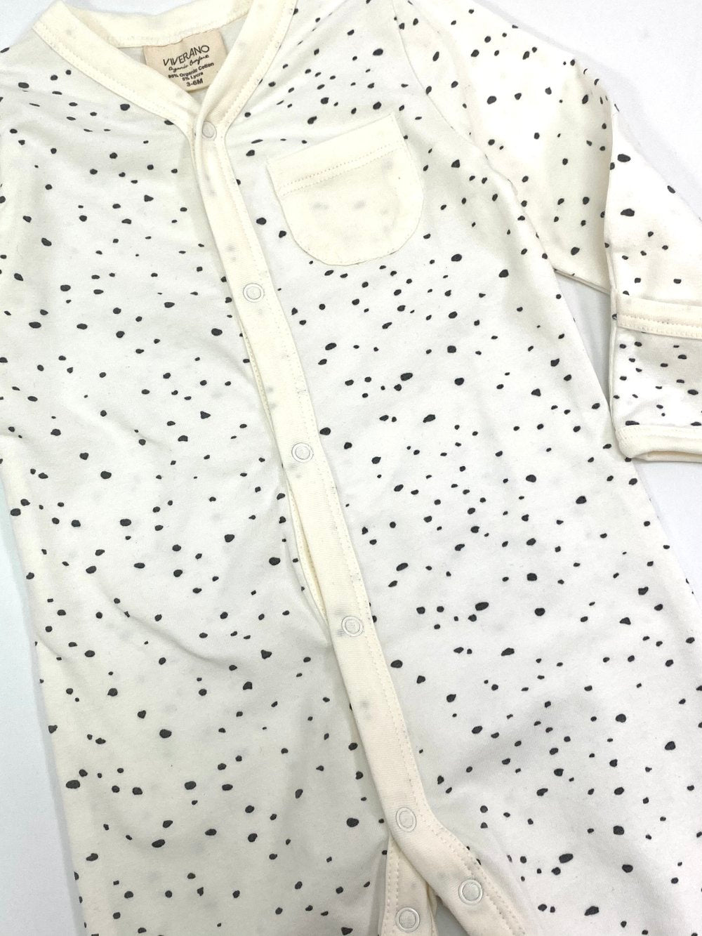 Viverano Florence Pebble Dot Organic Cotton Coverall Romper for Babies