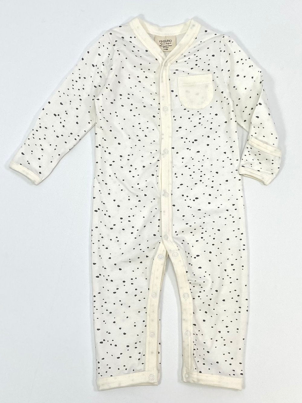 Viverano Florence Pebble Dot Organic Cotton Coverall Romper for Babies