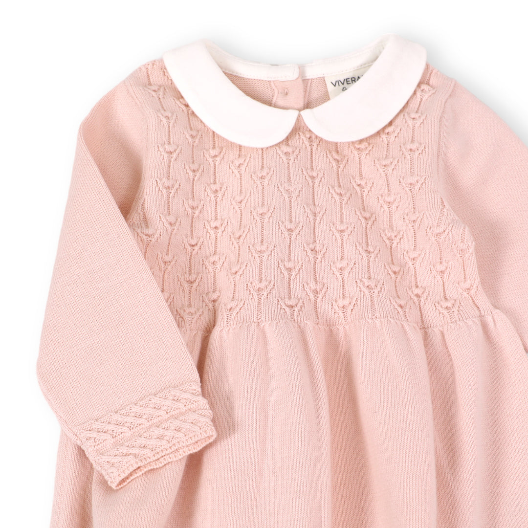 Milan Peter Pan Tulip Knit Baby Sweater Dress (Organic)