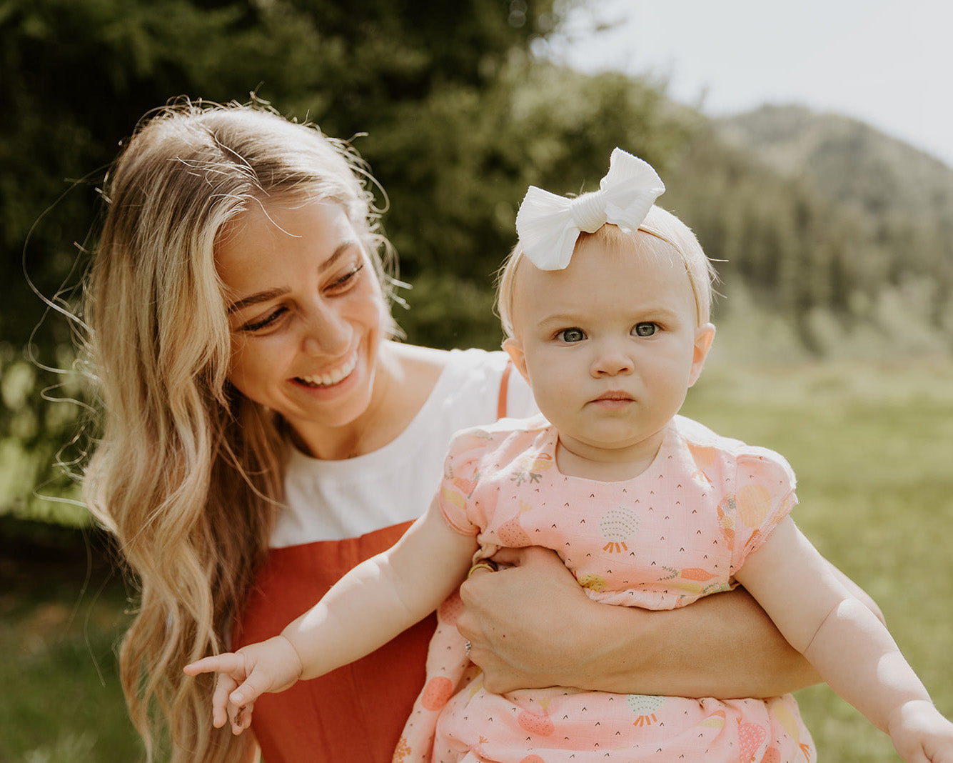 Organic Cotton Muslin Cap Sleeve Dress with Bloomer Set for Baby Girl - Veggie Salad