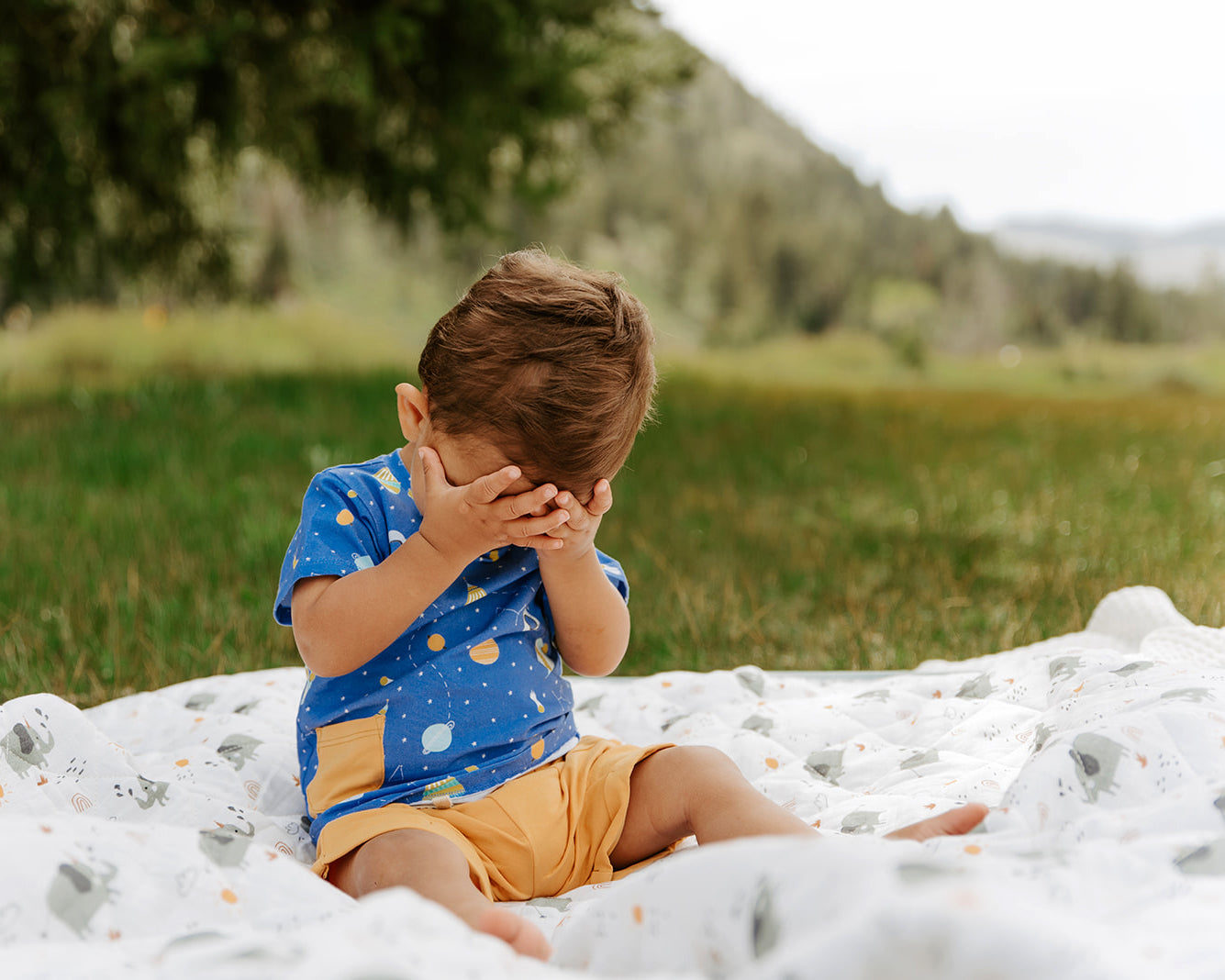 Organic Cotton Space Dream Tee Shirt + Shorts Set