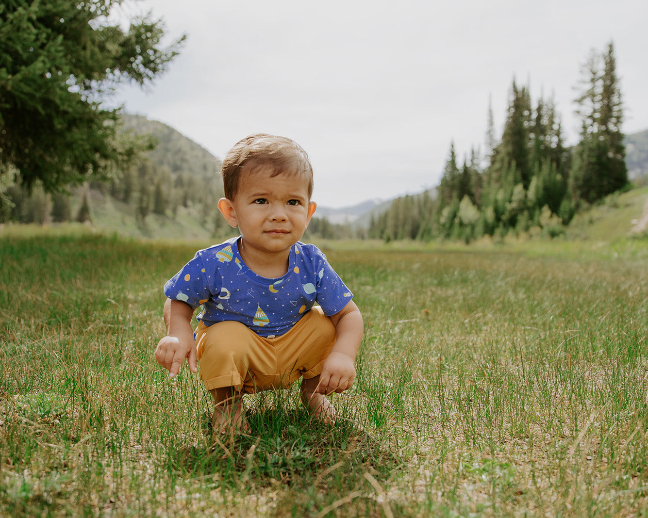 Organic Cotton Space Dream Tee Shirt + Shorts Set