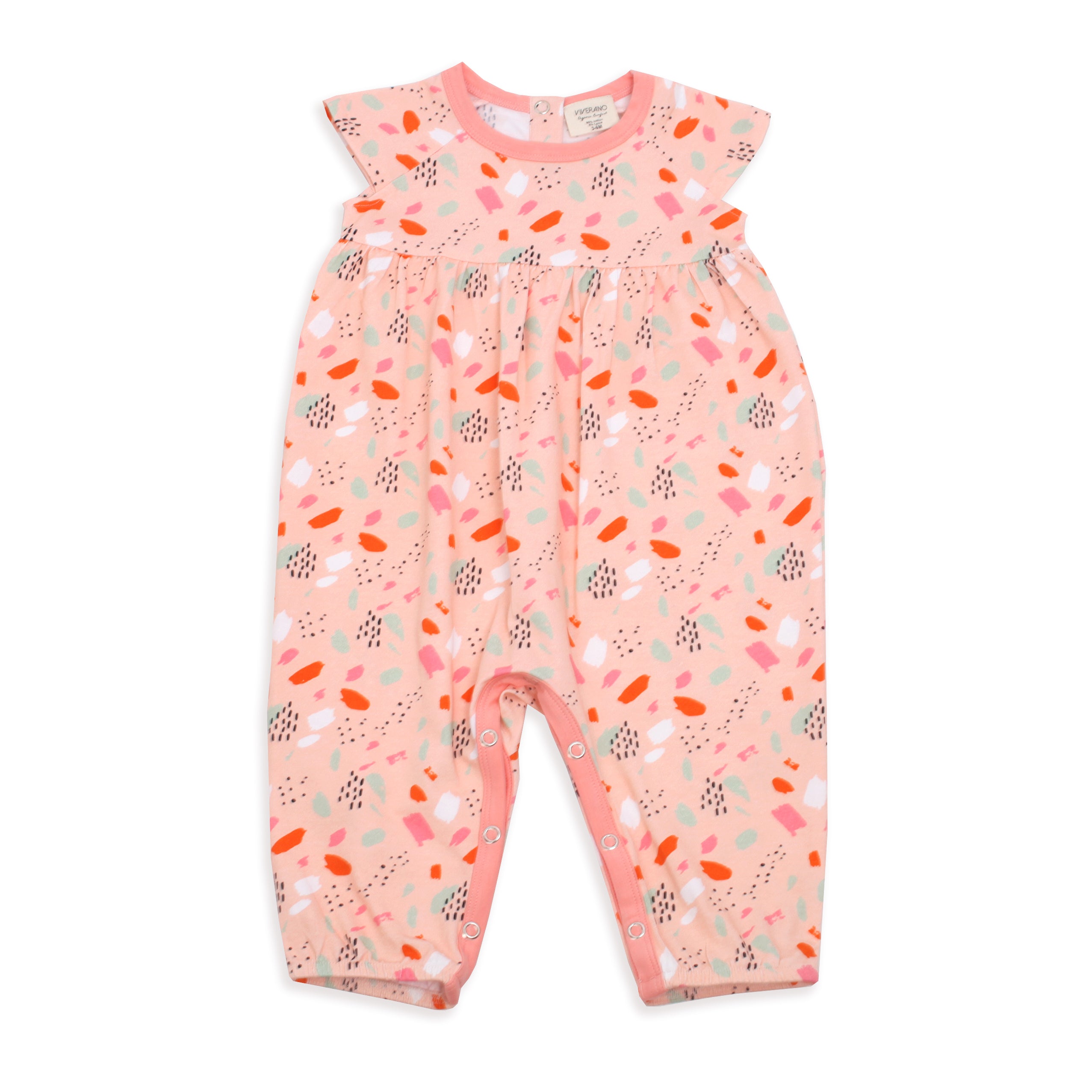 Florence Bloom Cap Sleeve Baby Girl Playsuit Romper (Organic Cotton)