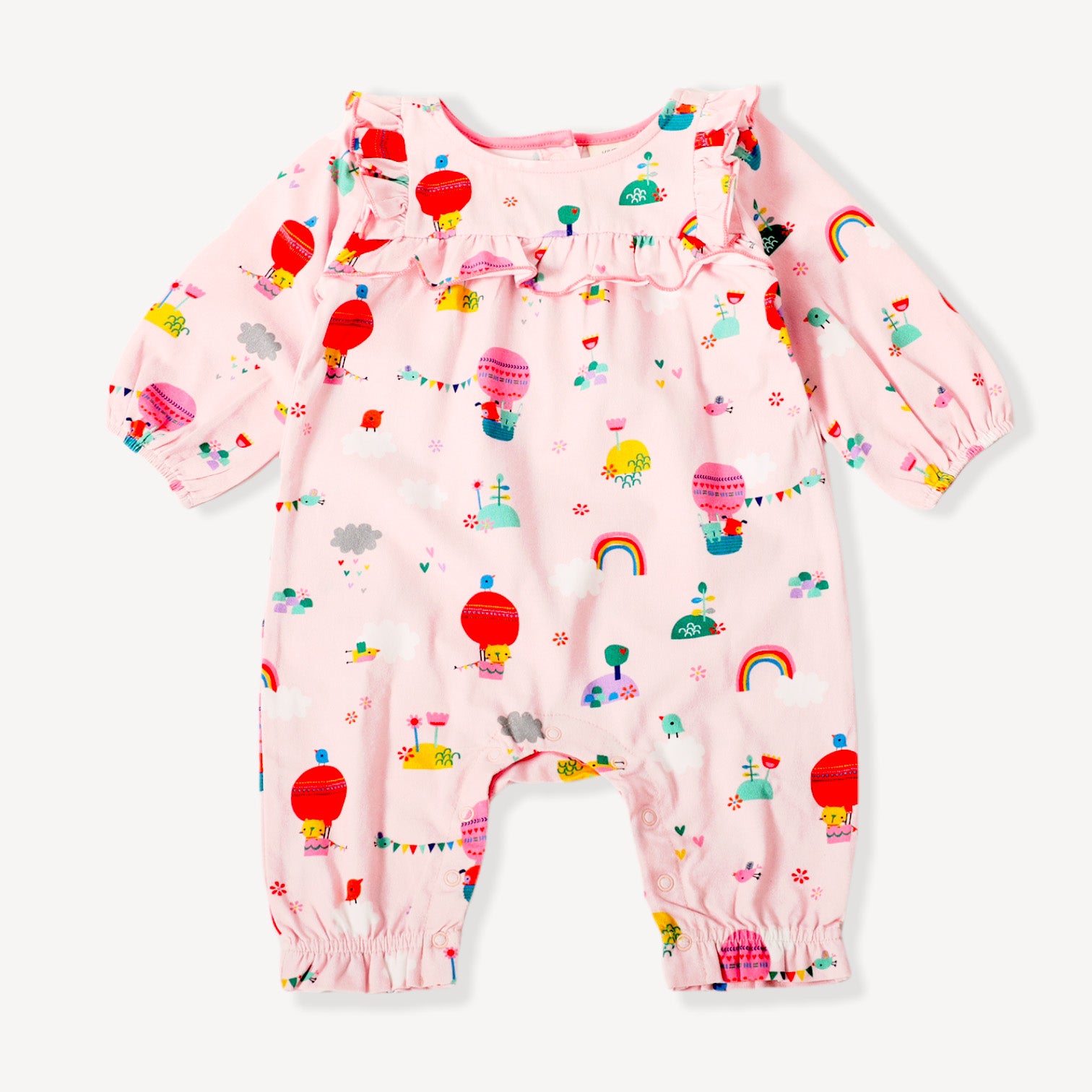 Fly Away Balloon Ruffle Jumpsuit Romper  (Organic Cotton)