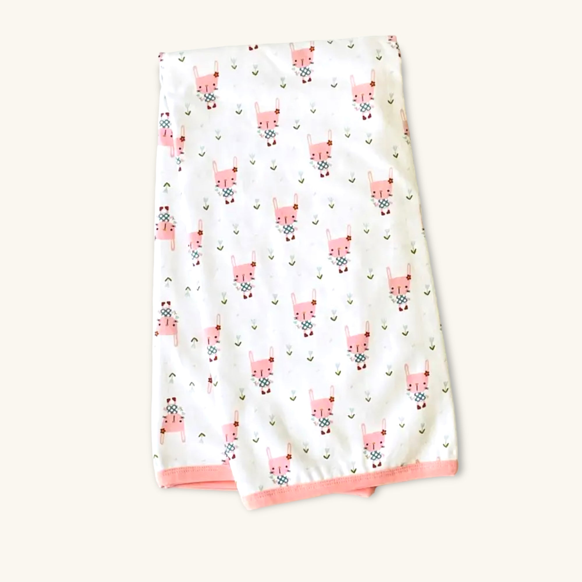 Bunny Reversible Baby Blanket (Organic Jersey)