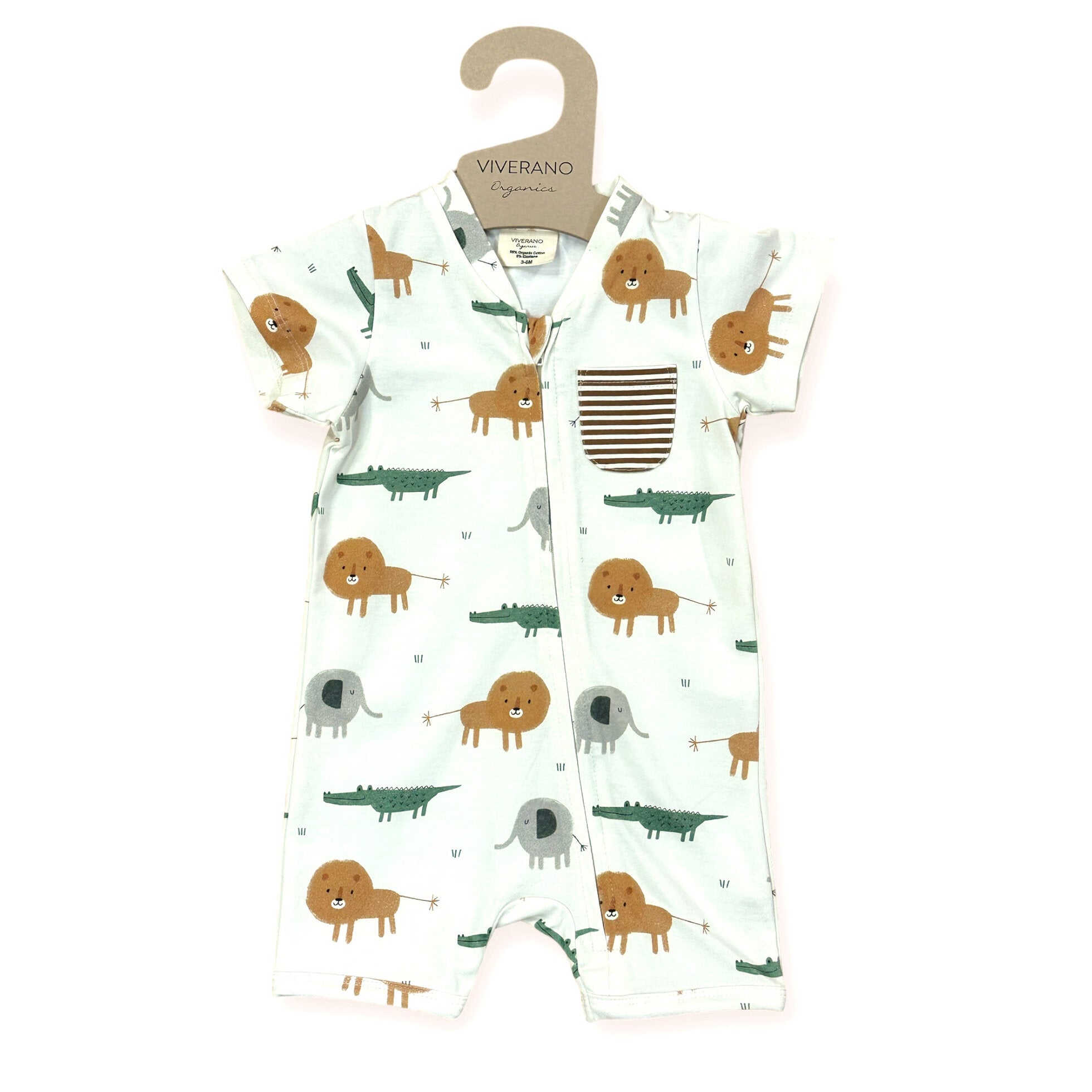 Savannah Zip Short Baby Romper (Organic Cotton)