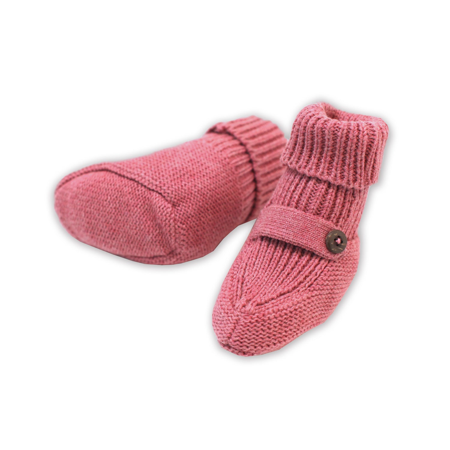 Milan Organic Cotton Heather Knit Newborn Bootie for Babies by Viverano